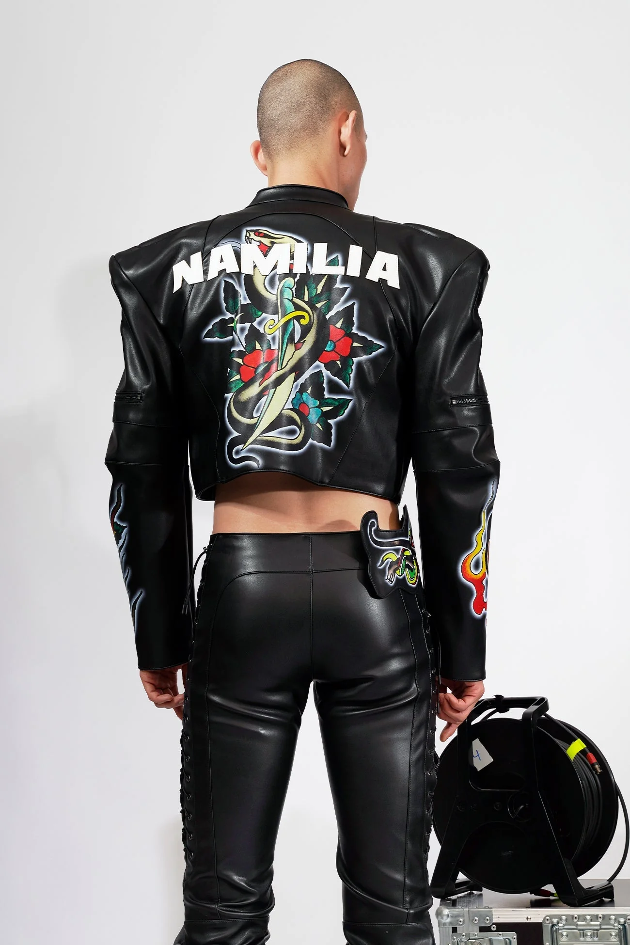 Black Rose Moto Jacket - Image 11