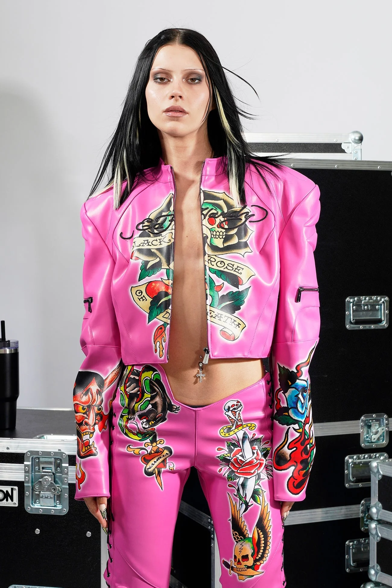 Black Rose Moto Jacket - Image 12