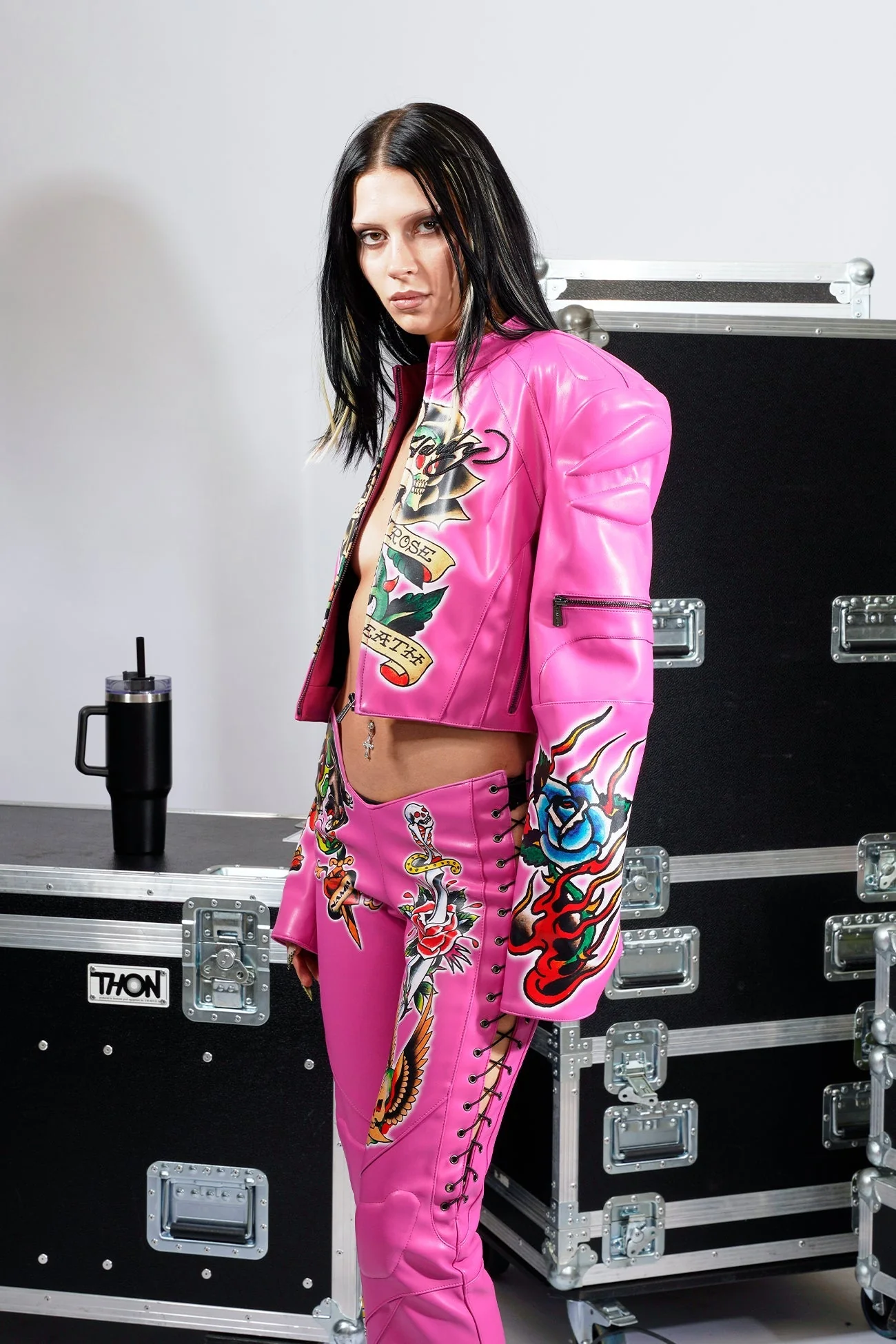 Black Rose Moto Jacket - Image 14