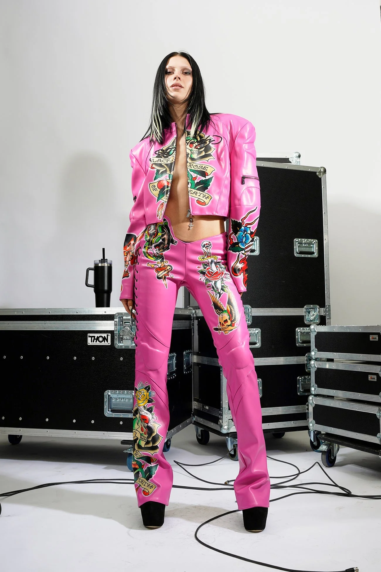 Black Rose Moto Jacket - Image 17