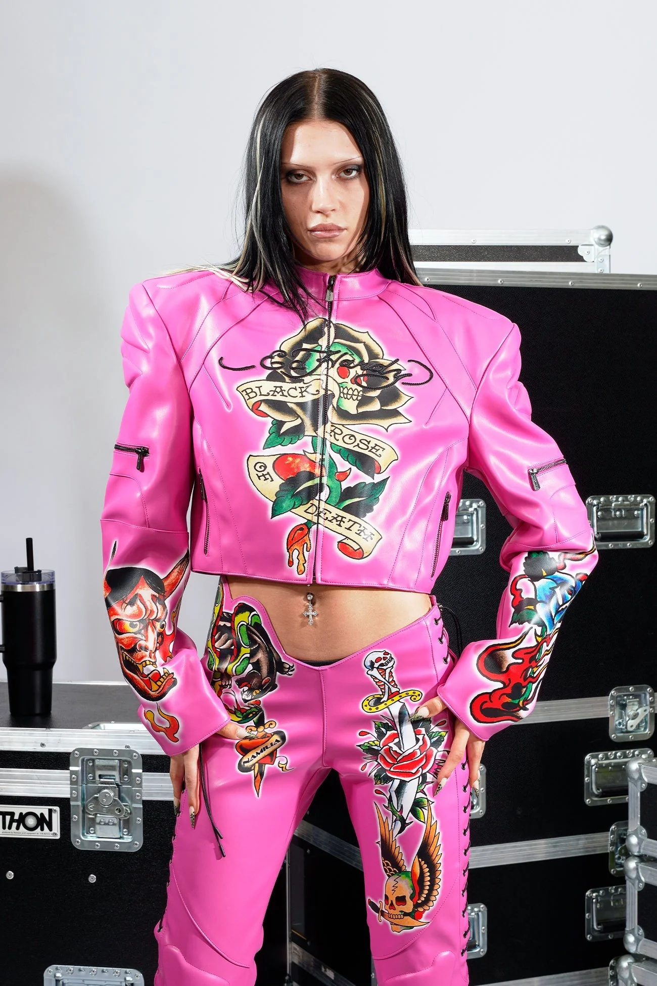 Black Rose Moto Jacket - Image 18