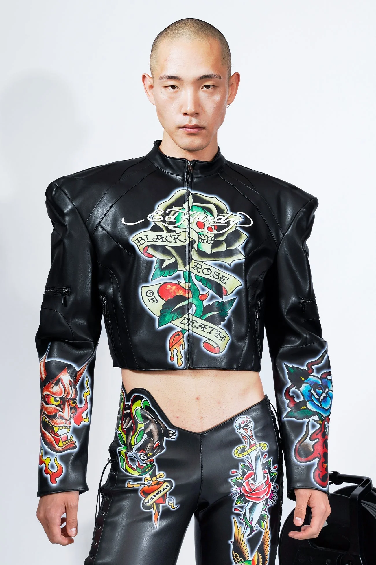 Black Rose Moto Jacket - Image 3