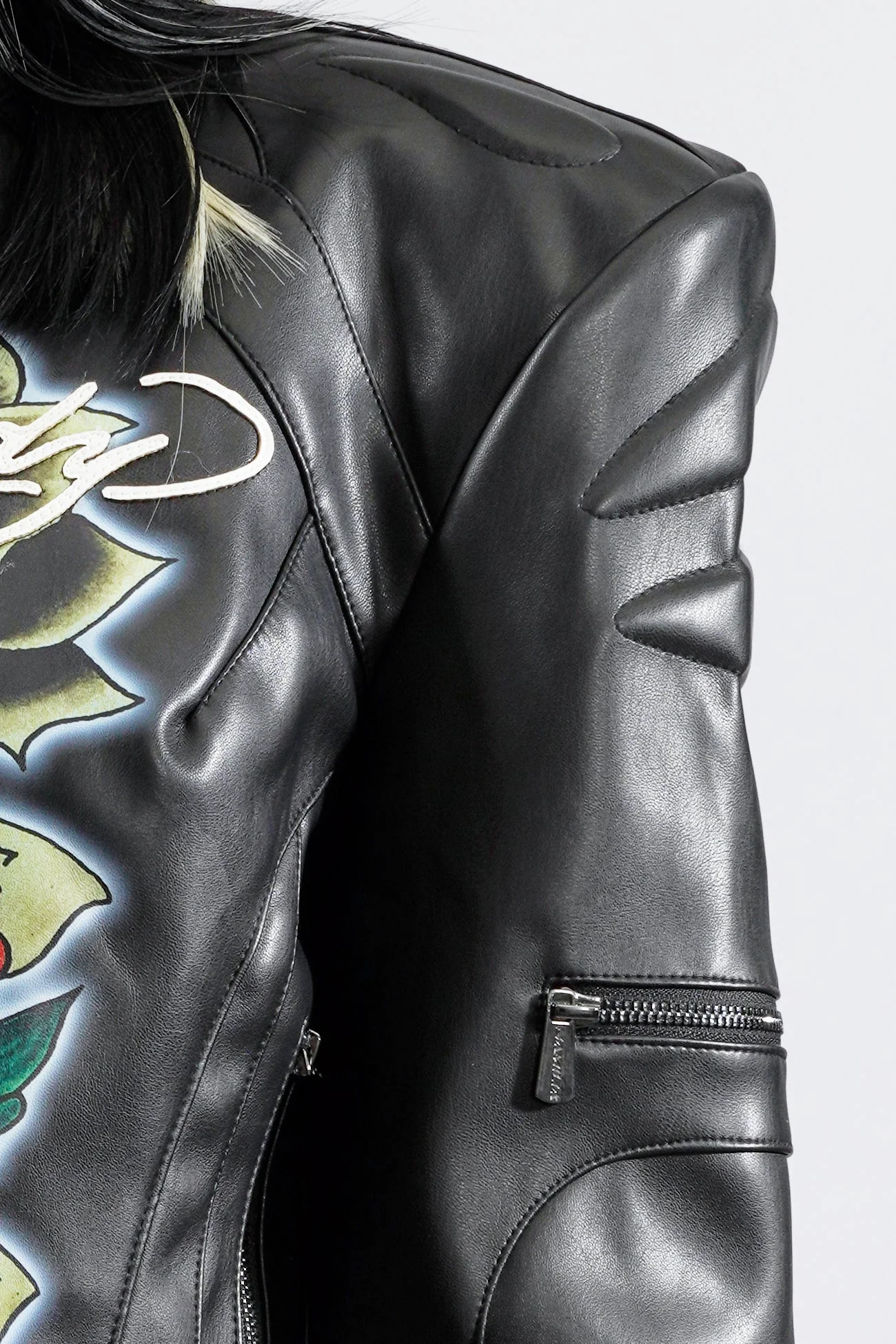 Black Rose Moto Jacket - Image 7