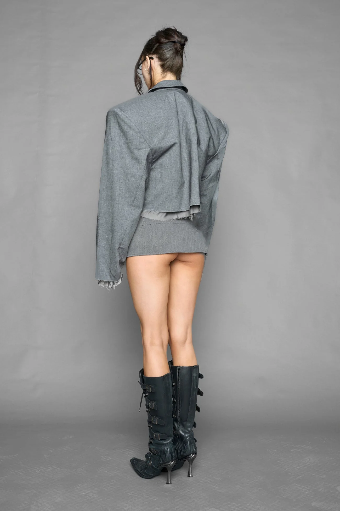 micro pleated suiting skirt - Image 11