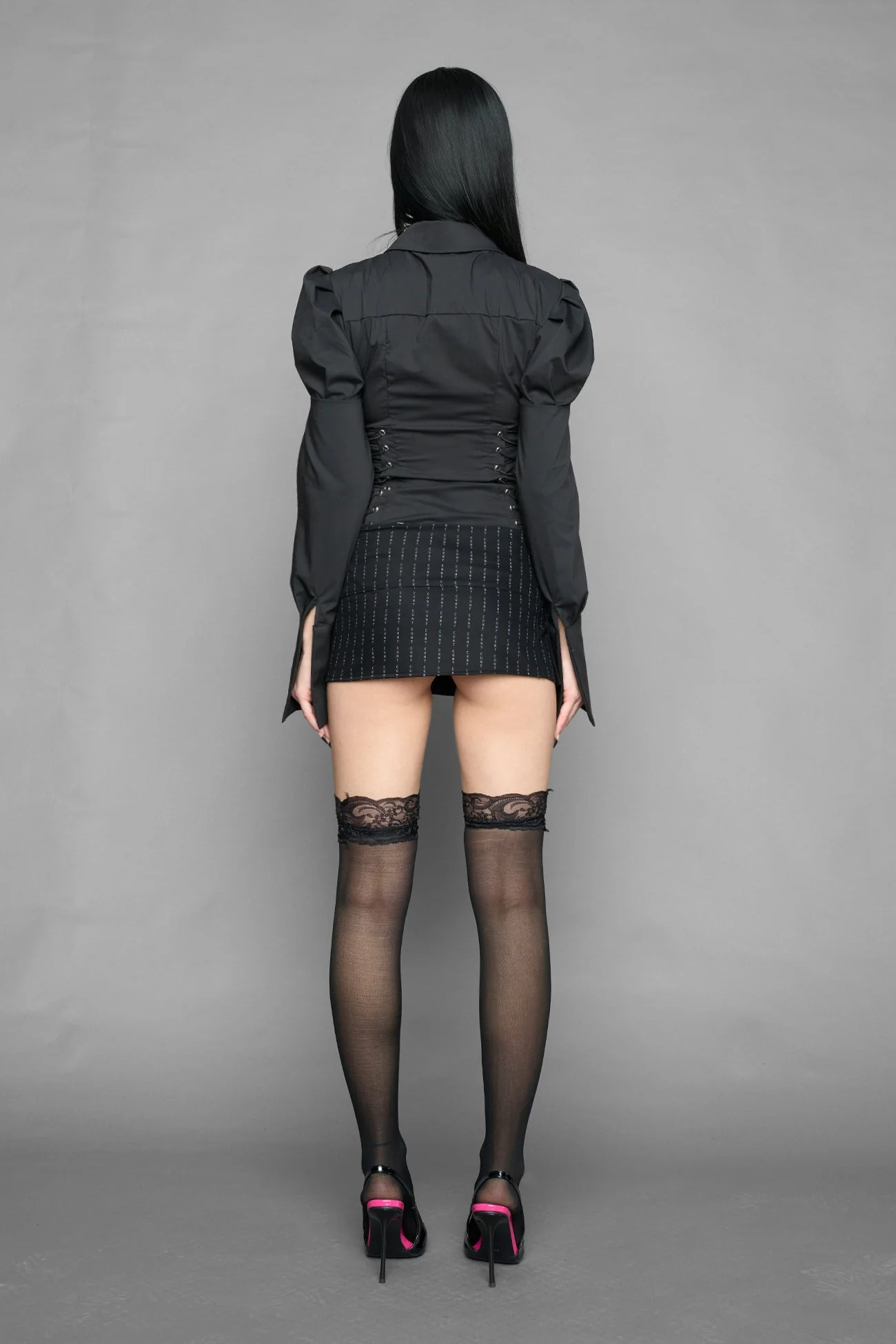 micro pleated suiting skirt - Image 5