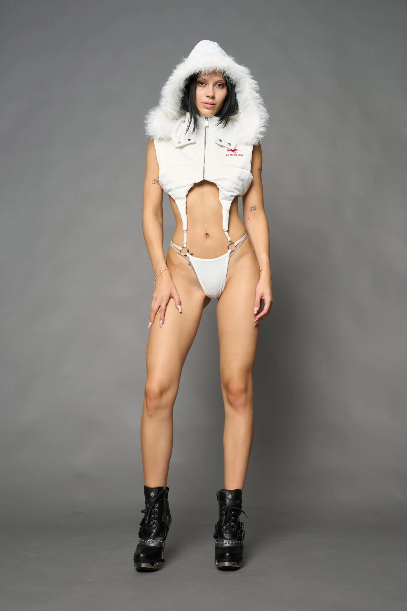 Born To Ride Puffer Vest Body - Image 7