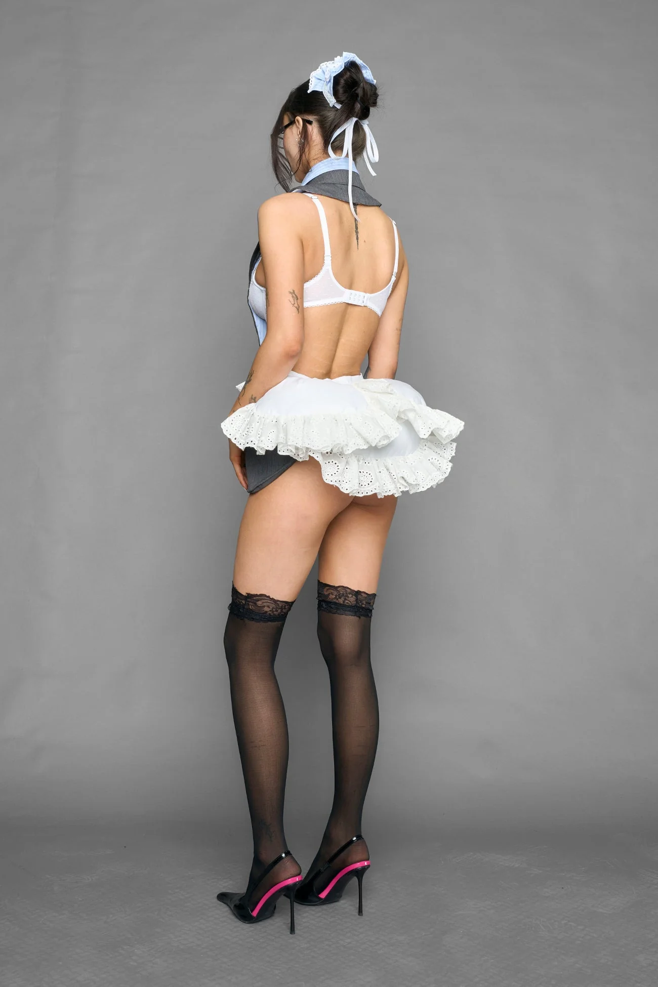 deconstructed maid blazer mini dress - Image 3