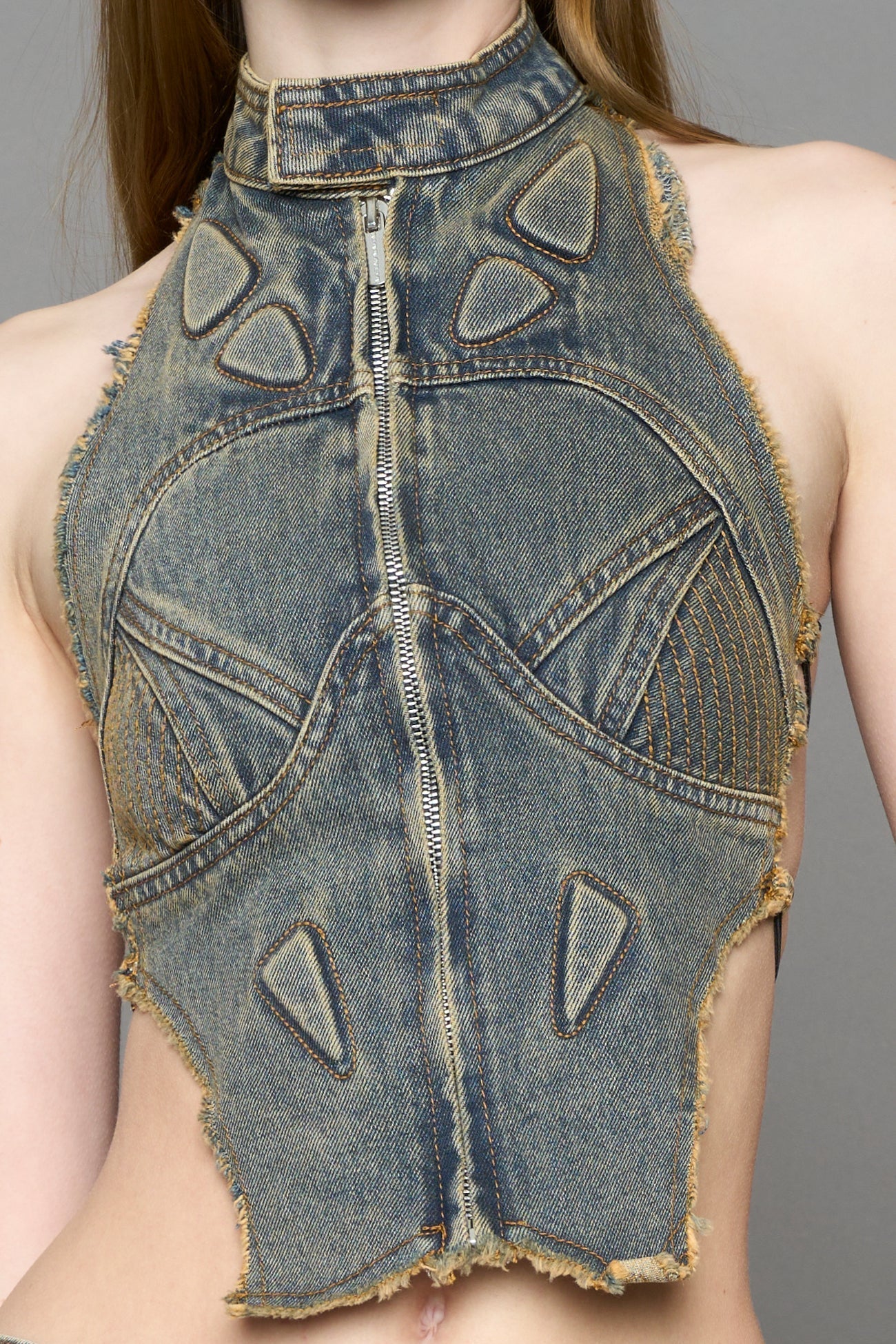 Denim Biker Top - Image 8