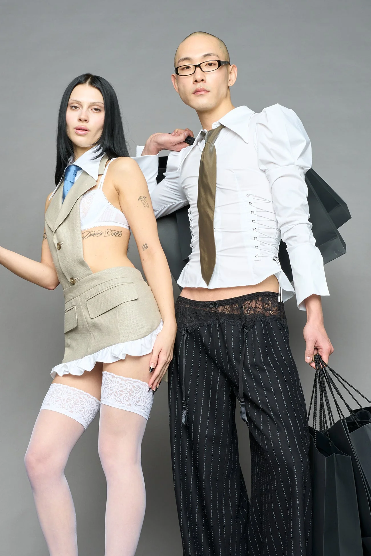 puff sleeve corseted shirt - Image 12