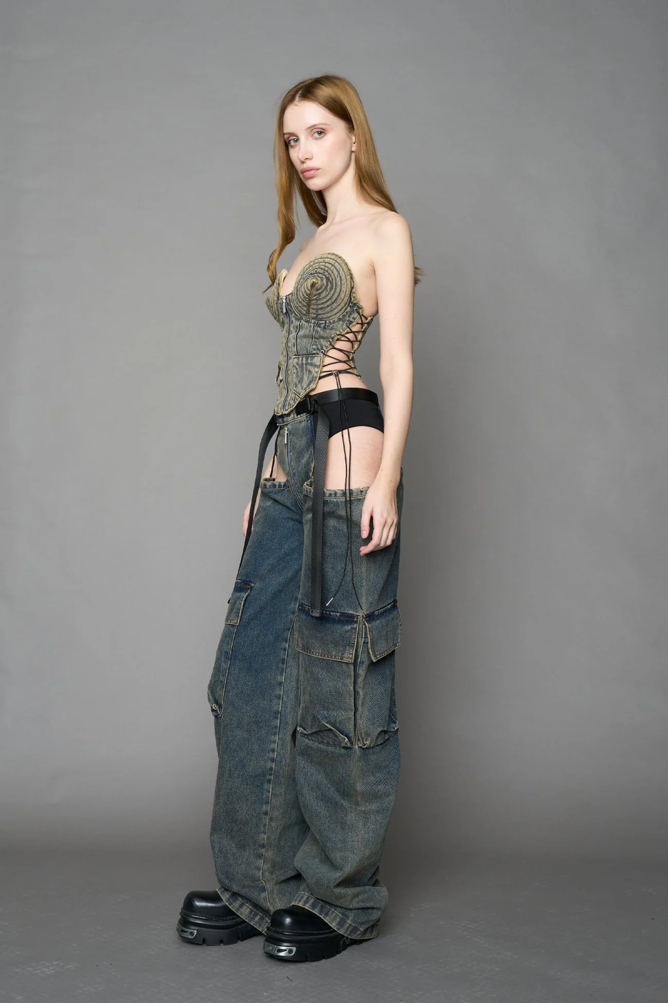 Denim Cone Corset - Image 9