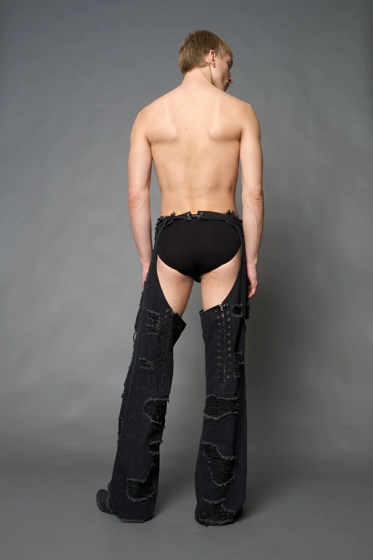 Denim Shredded Chaps - Image 10
