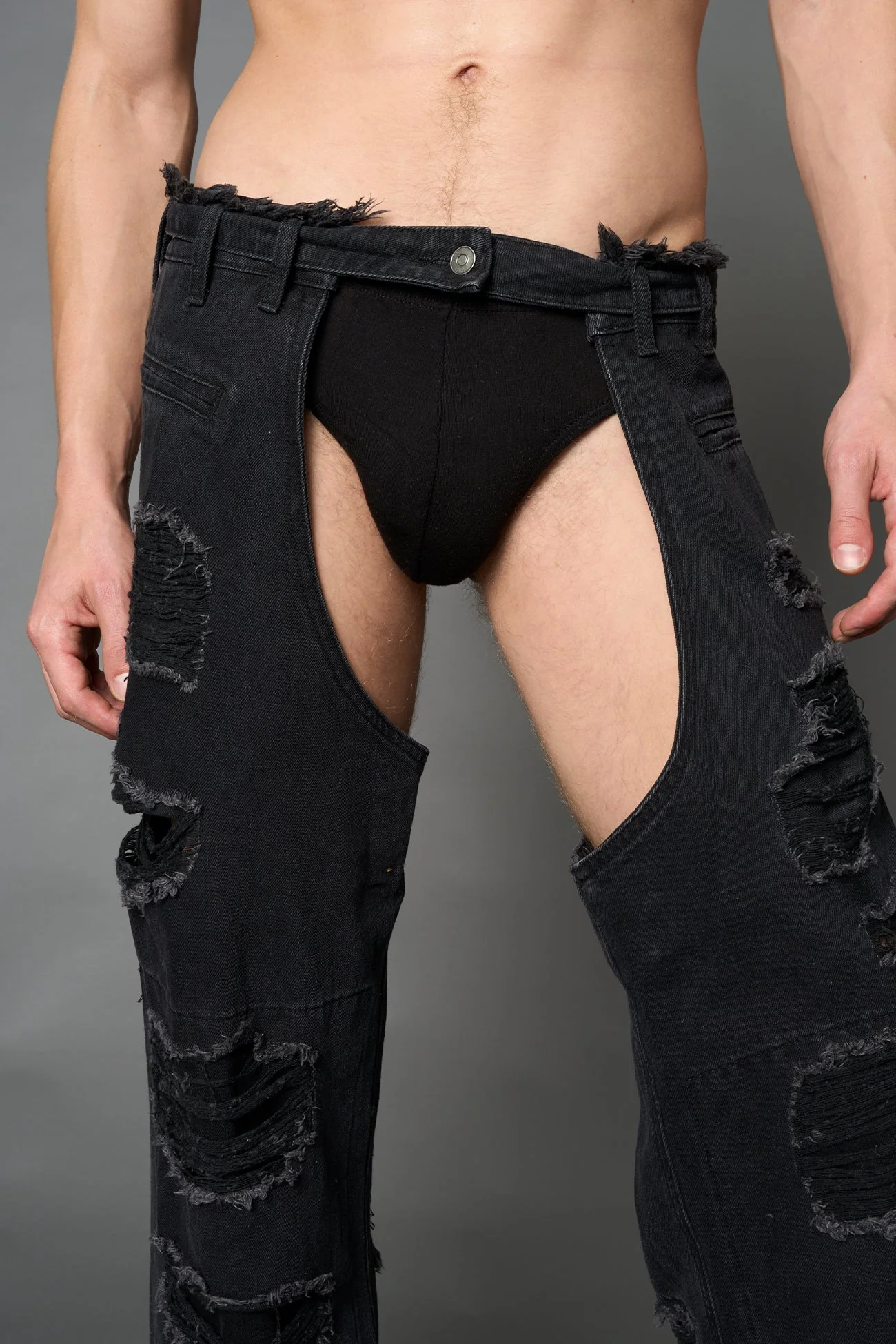 Denim Shredded Chaps - Image 11