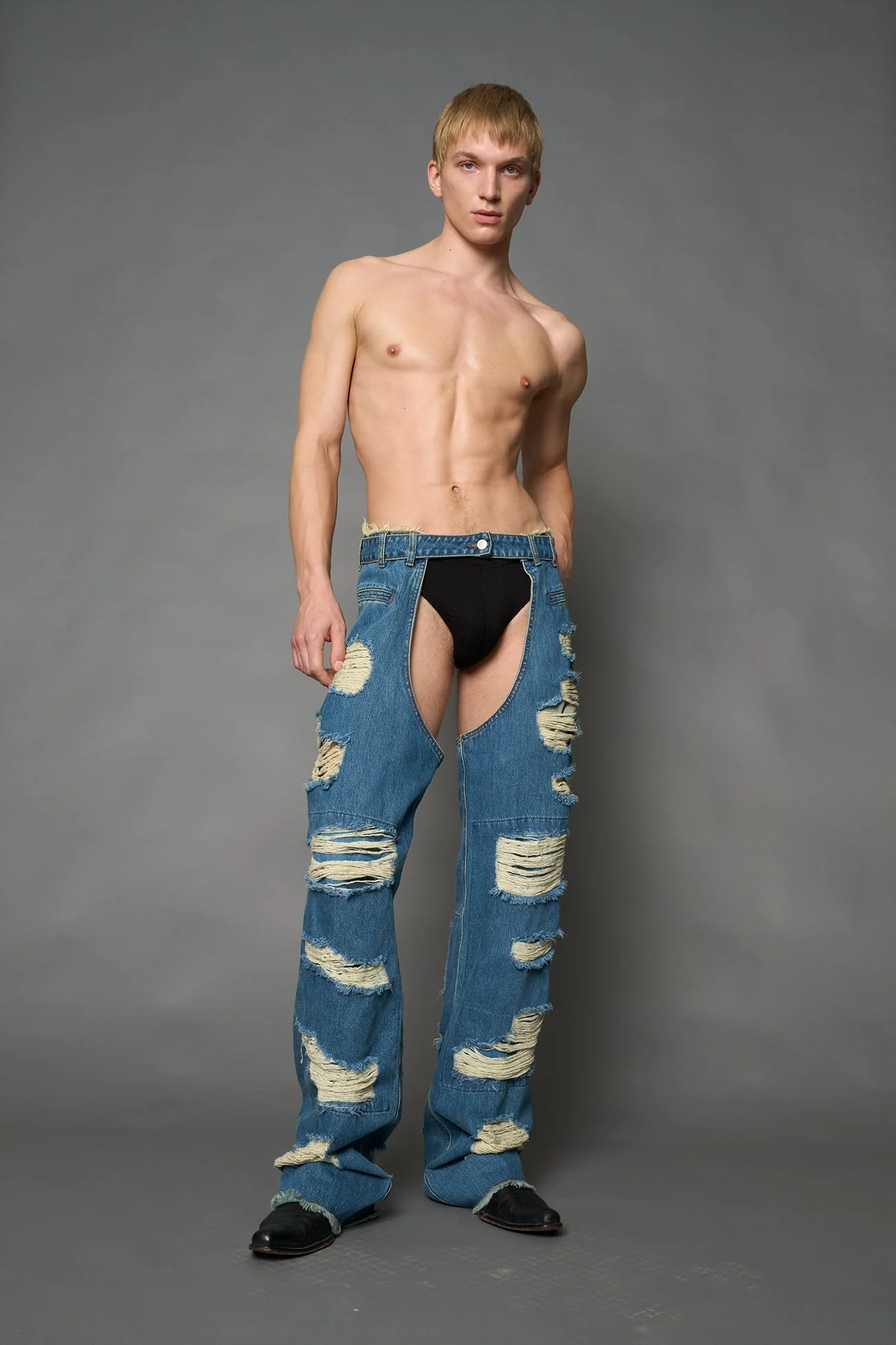 Denim Shredded Chaps - Image 13