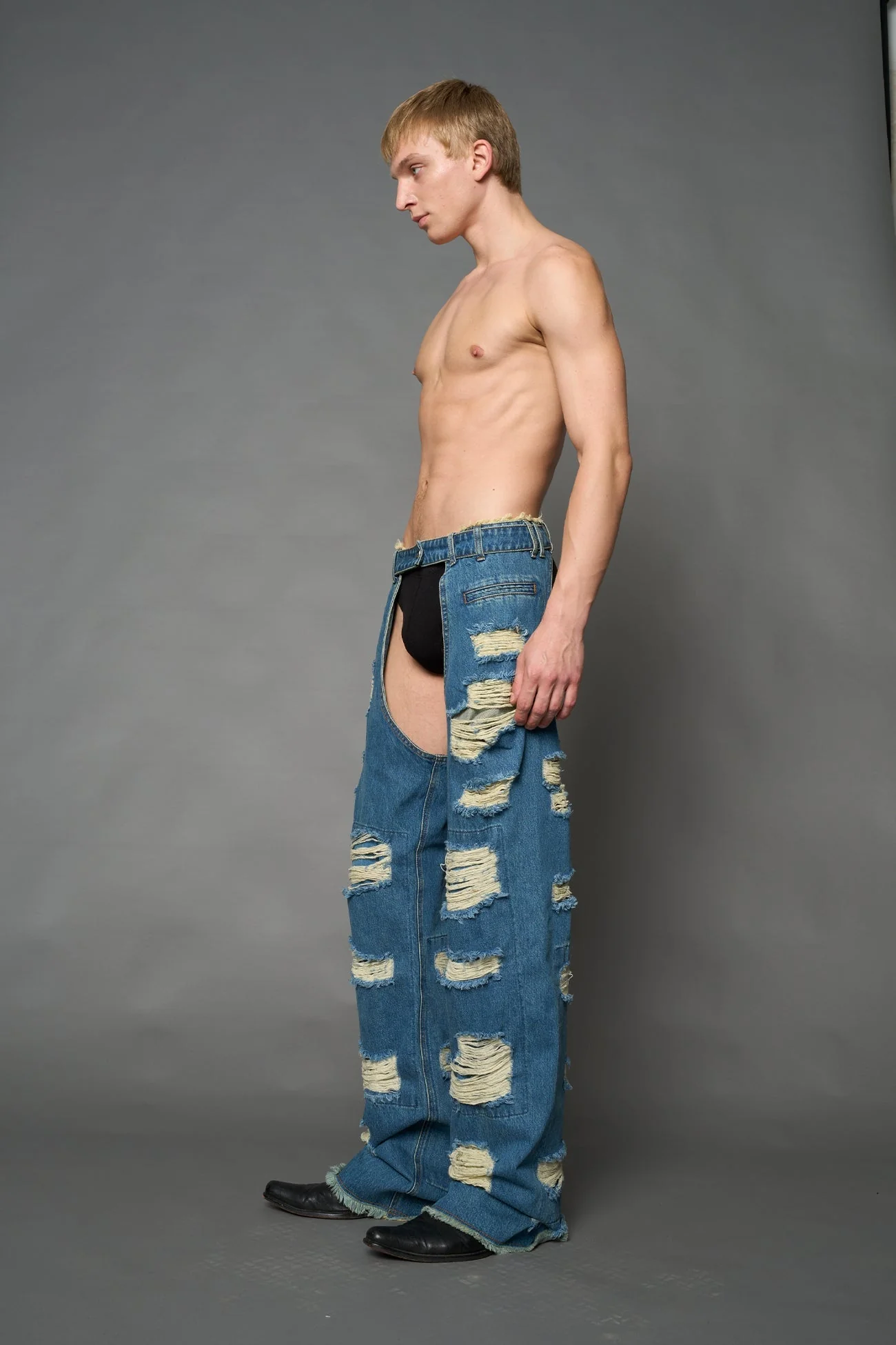 Denim Shredded Chaps - Image 14