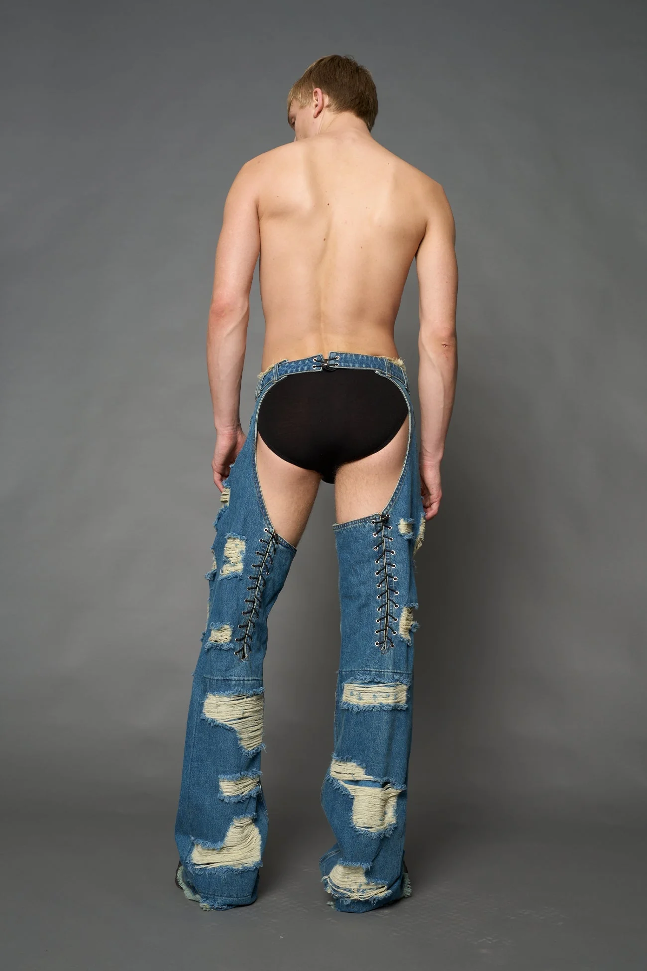 Denim Shredded Chaps - Image 15