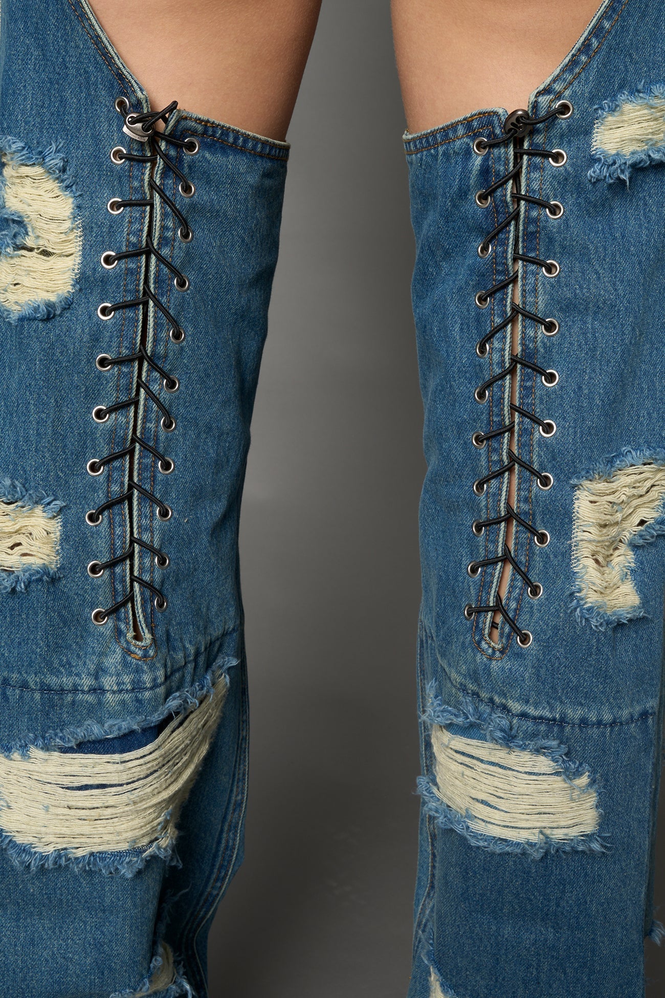 Denim Shredded Chaps - Image 22
