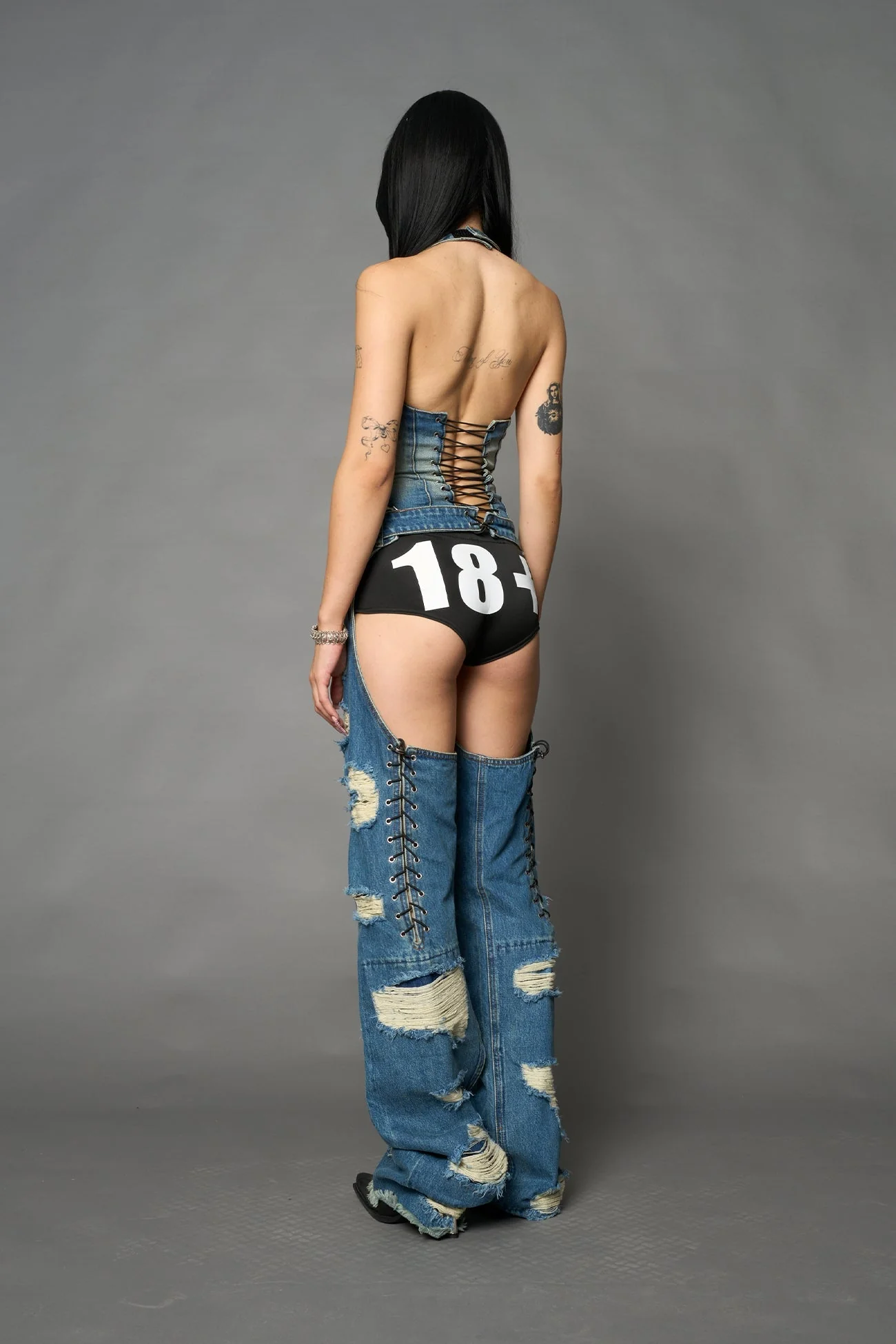 Denim Shredded Chaps - Image 23