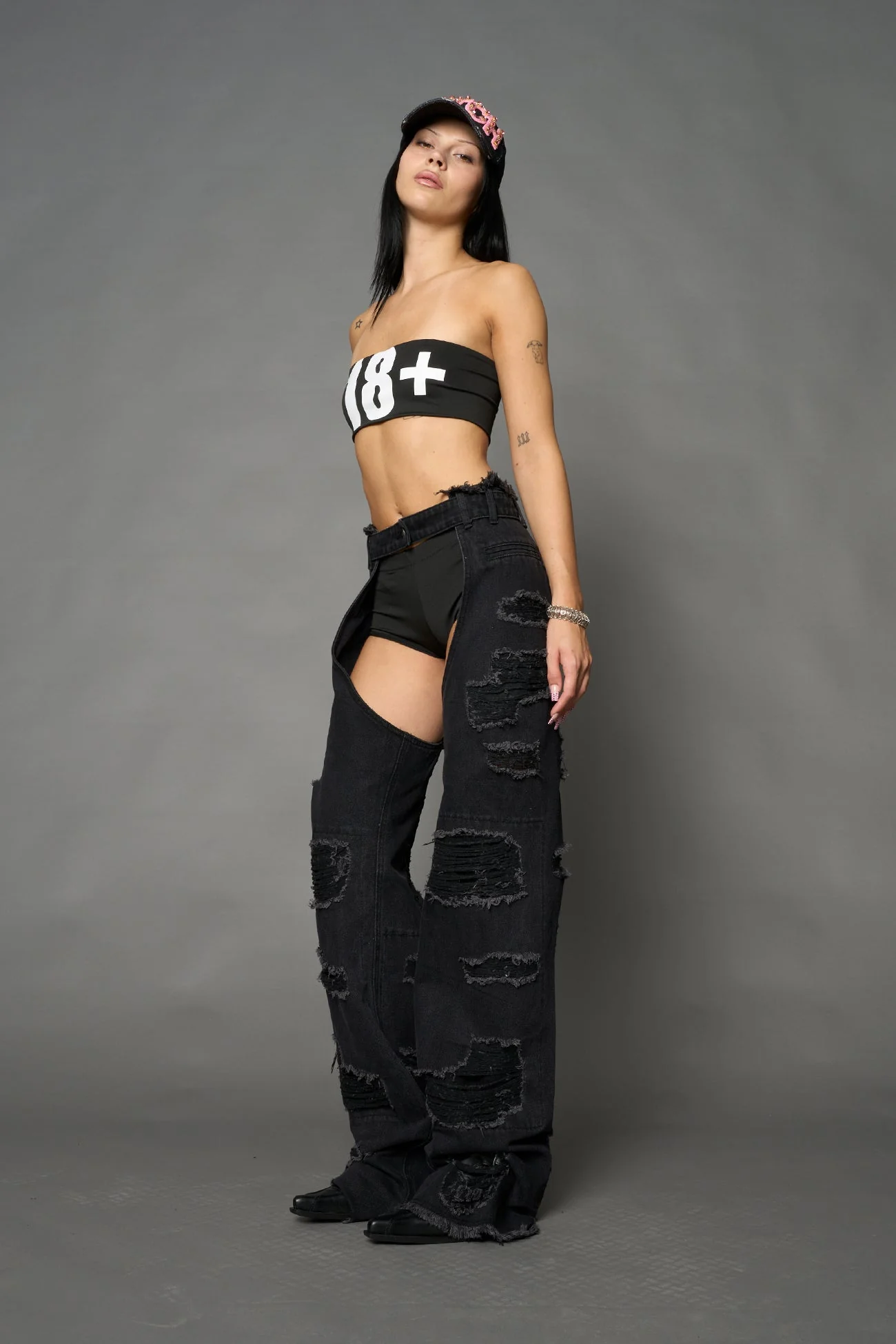 Denim Shredded Chaps - Image 5