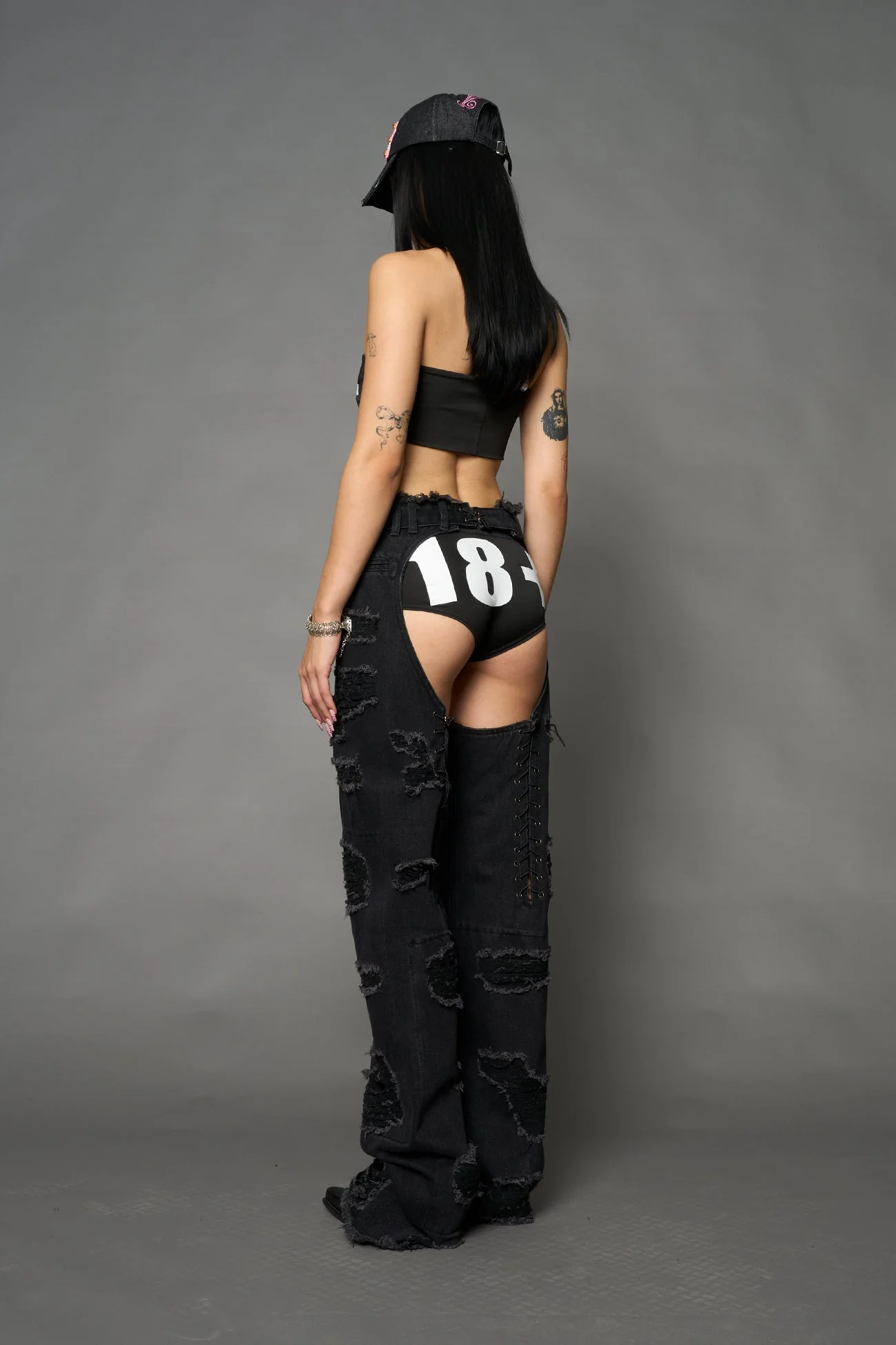 Denim Shredded Chaps - Image 6