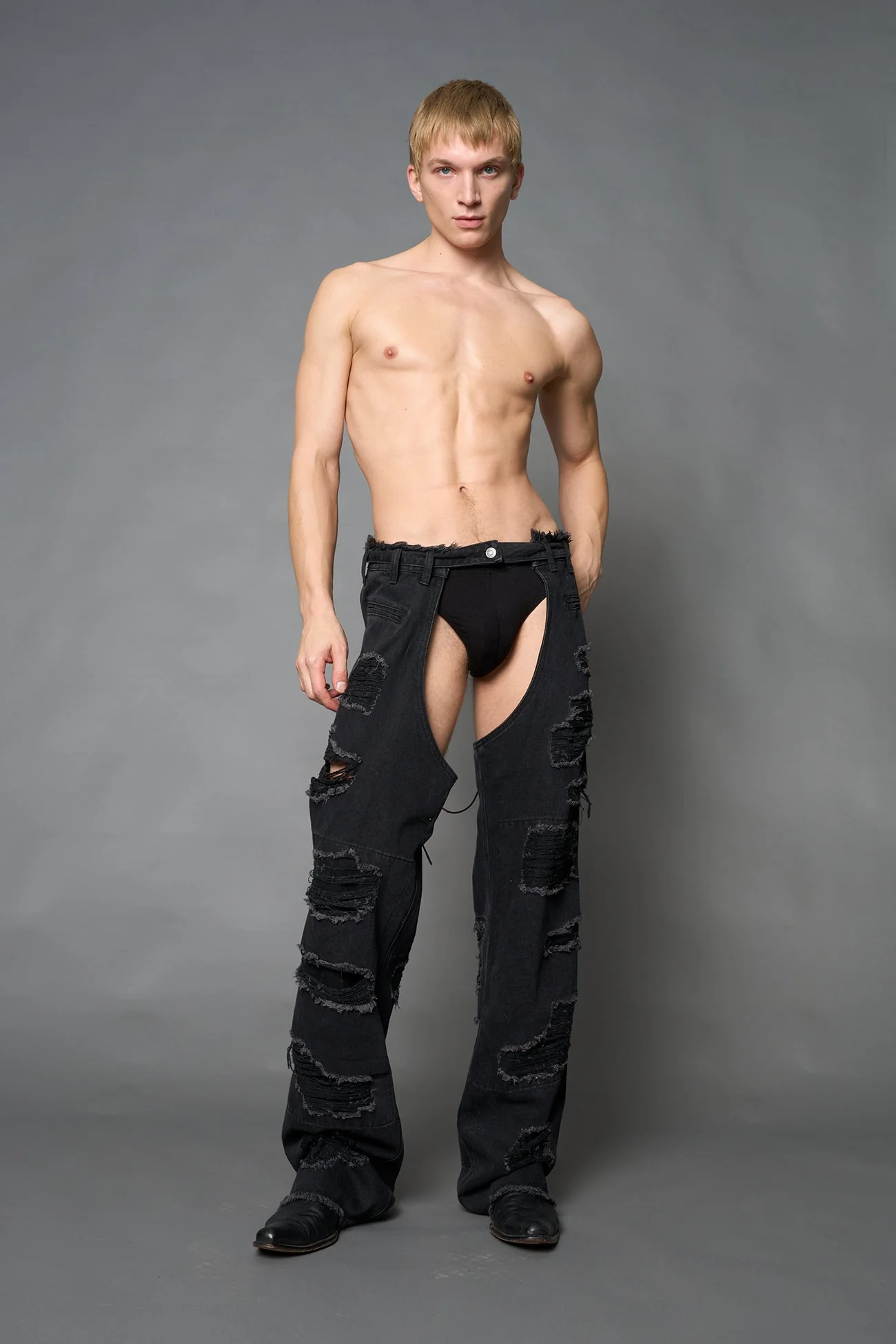 Denim Shredded Chaps - Image 8