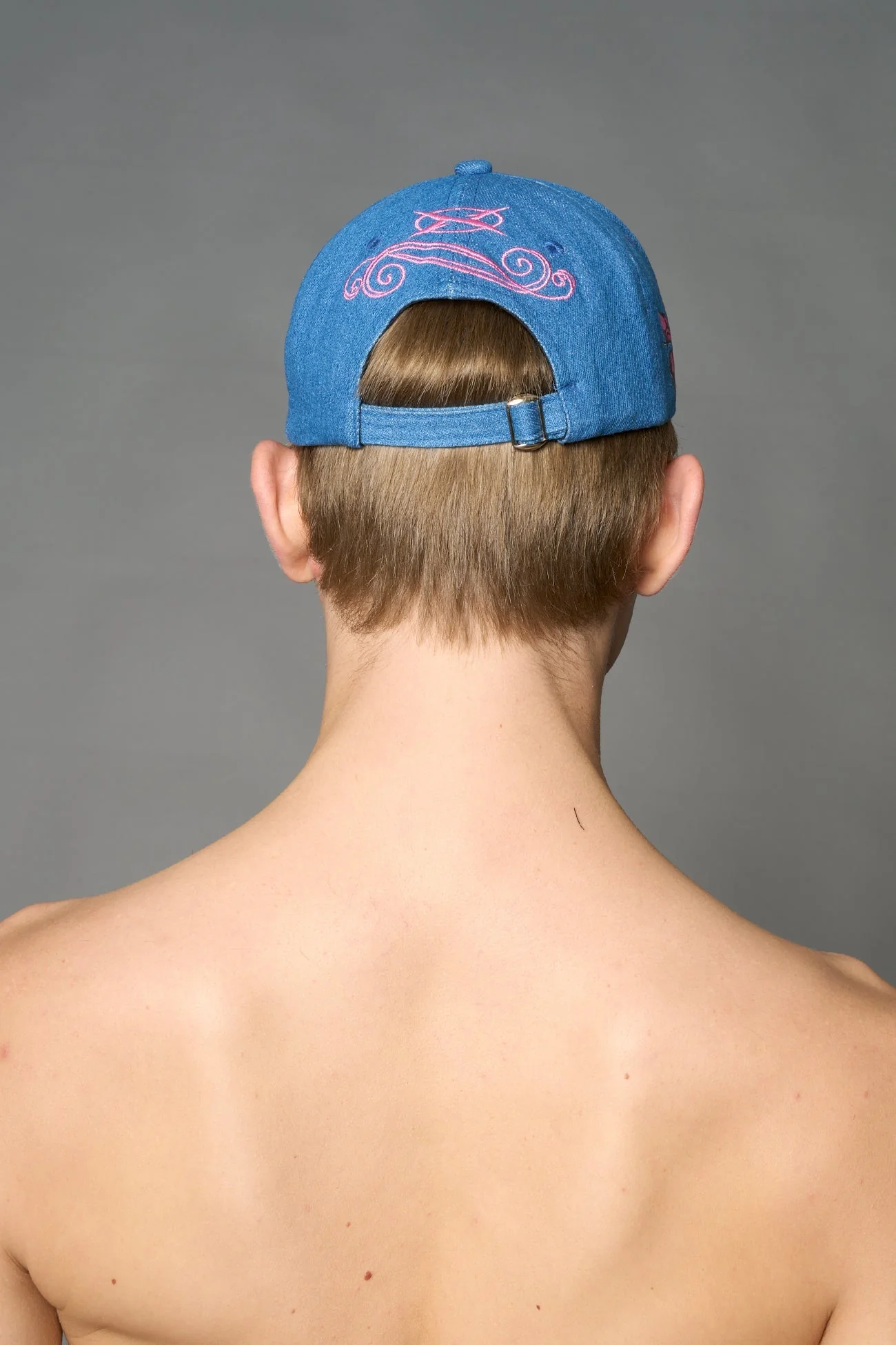Denim Slogan Cap - Image 3