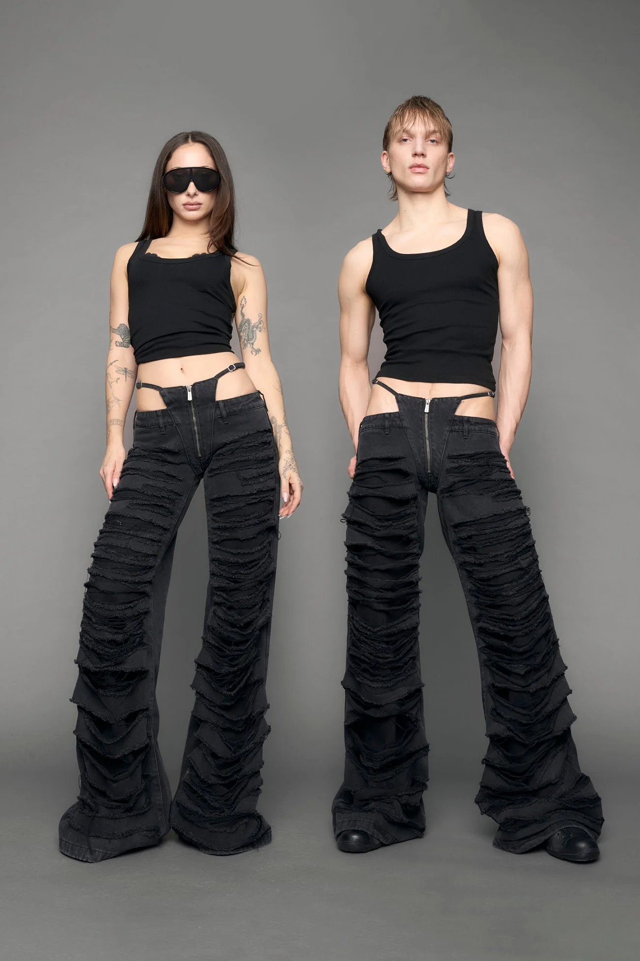 Denim Thong Pants
