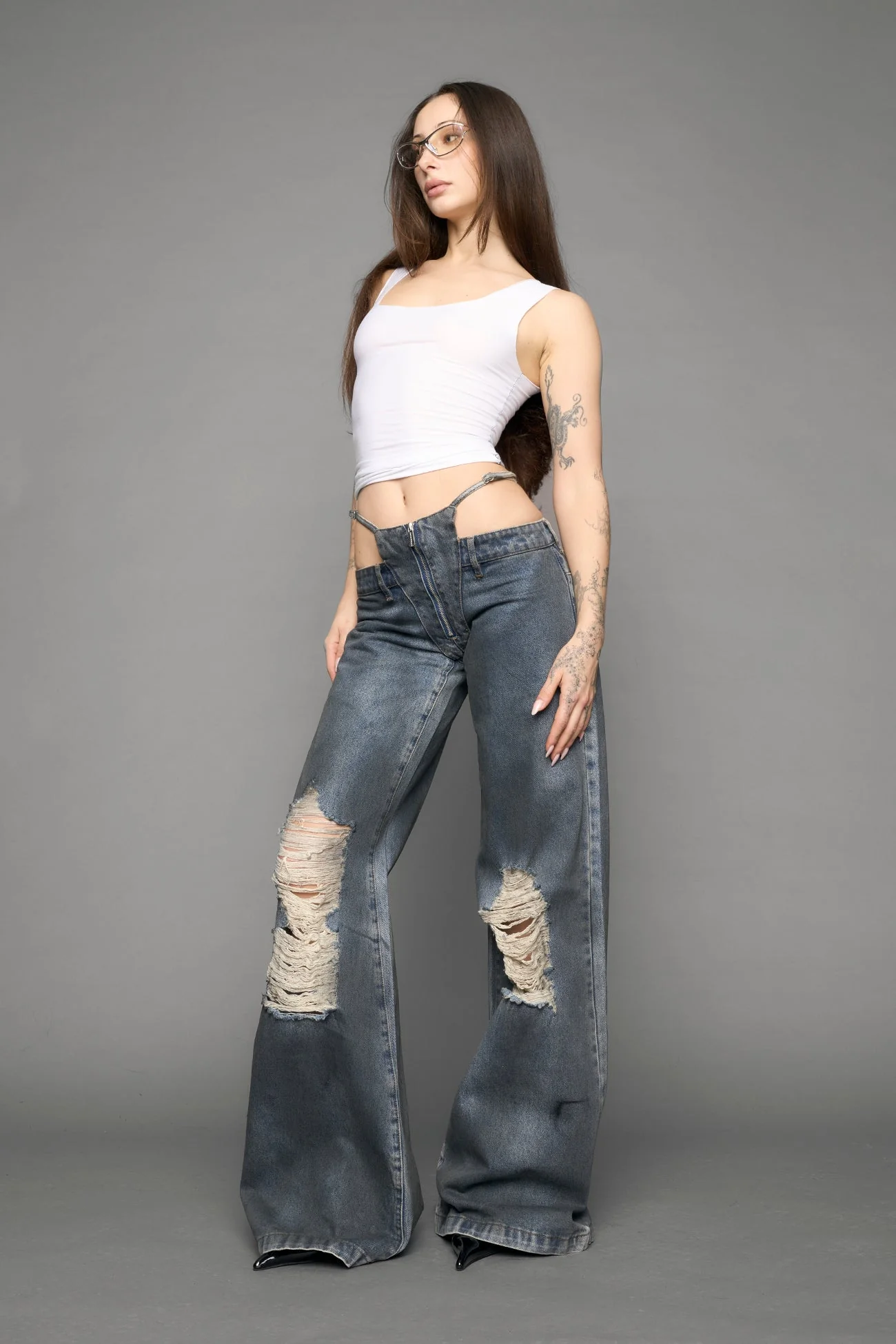 Denim Thong Pants - Image 12