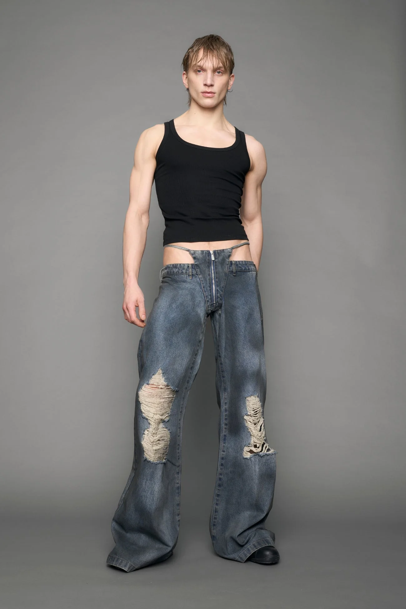 Denim Thong Pants - Image 15