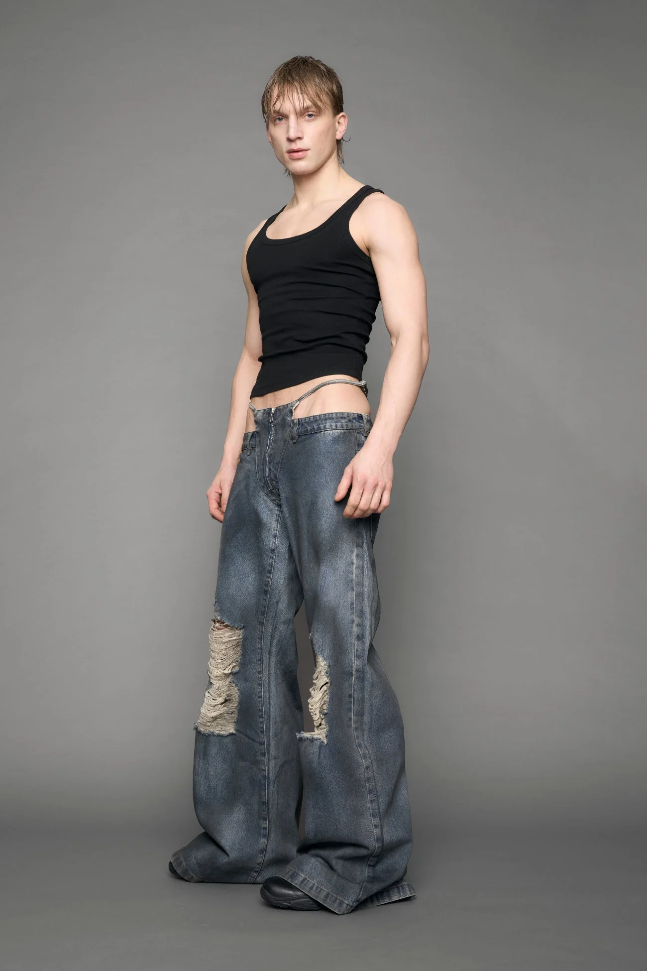 Denim Thong Pants - Image 16