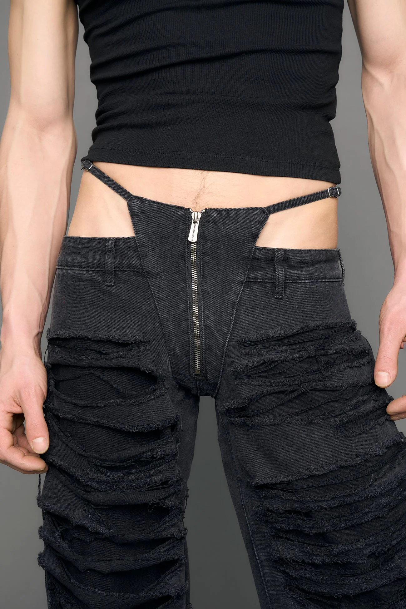 Denim Thong Pants - Image 4
