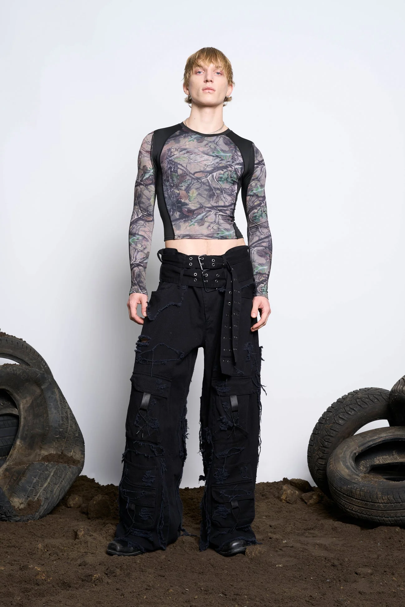 Distressed Cargo Pants - Image 6