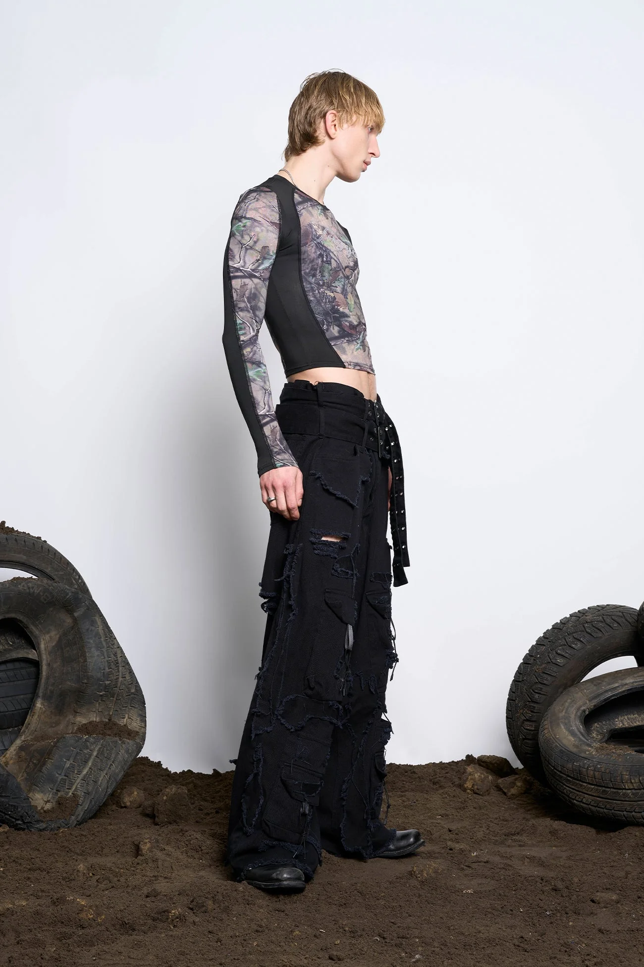 Distressed Cargo Pants - Image 7