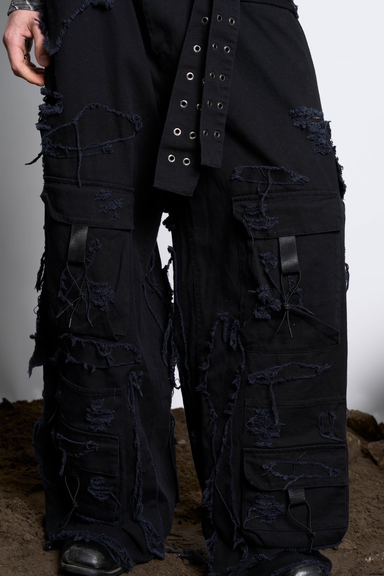 Distressed Cargo Pants - Image 8