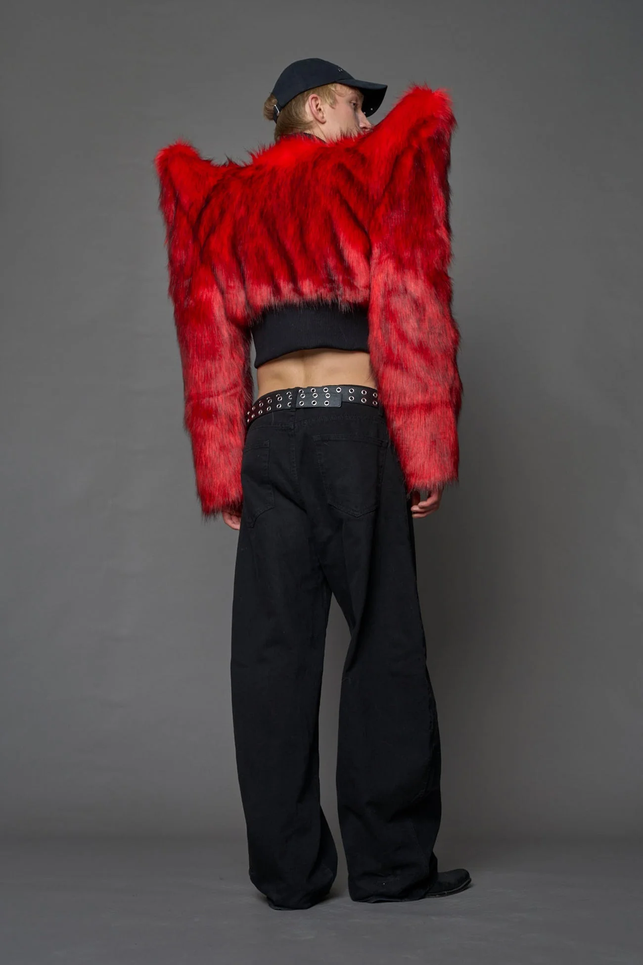 Doomsday Crop Faux Fur Jacket - Image 12