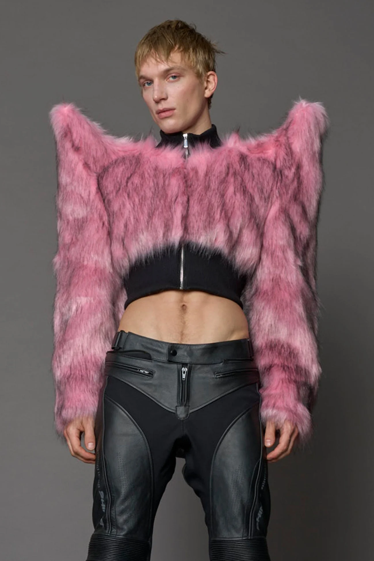 Doomsday Crop Faux Fur Jacket - Image 17