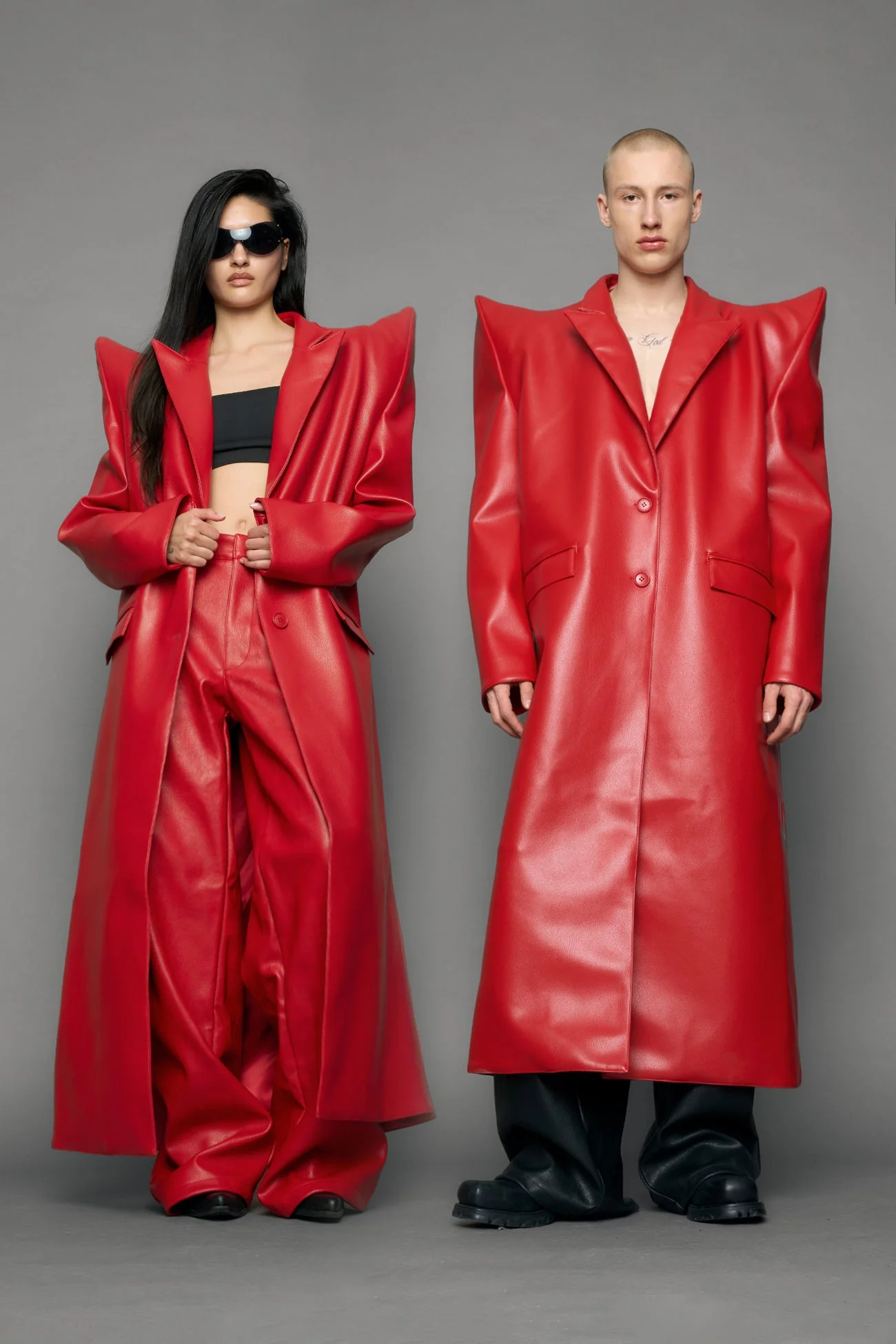 Doomsday Elongated Leather Coat - Image 11