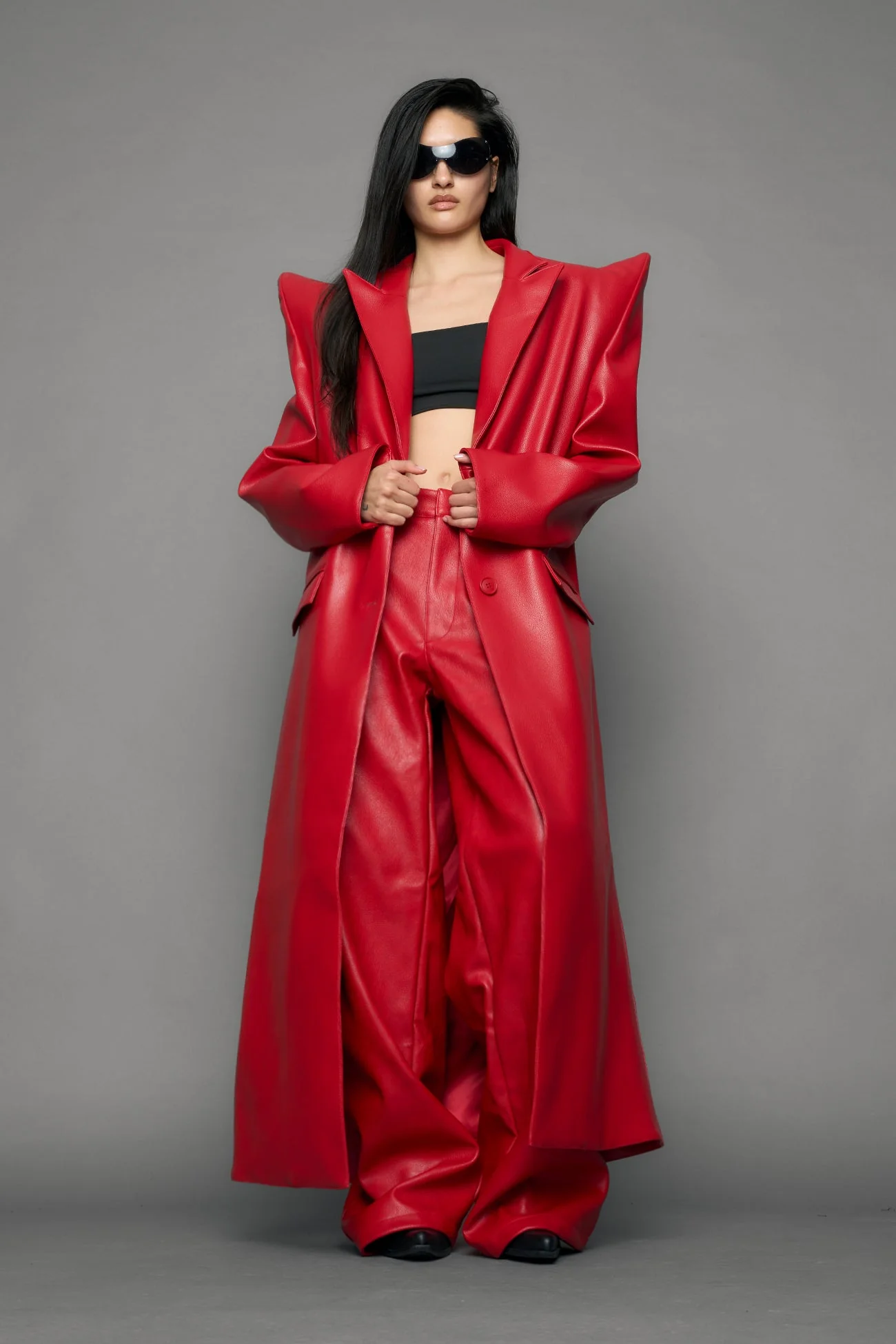 Doomsday Elongated Leather Coat - Image 12