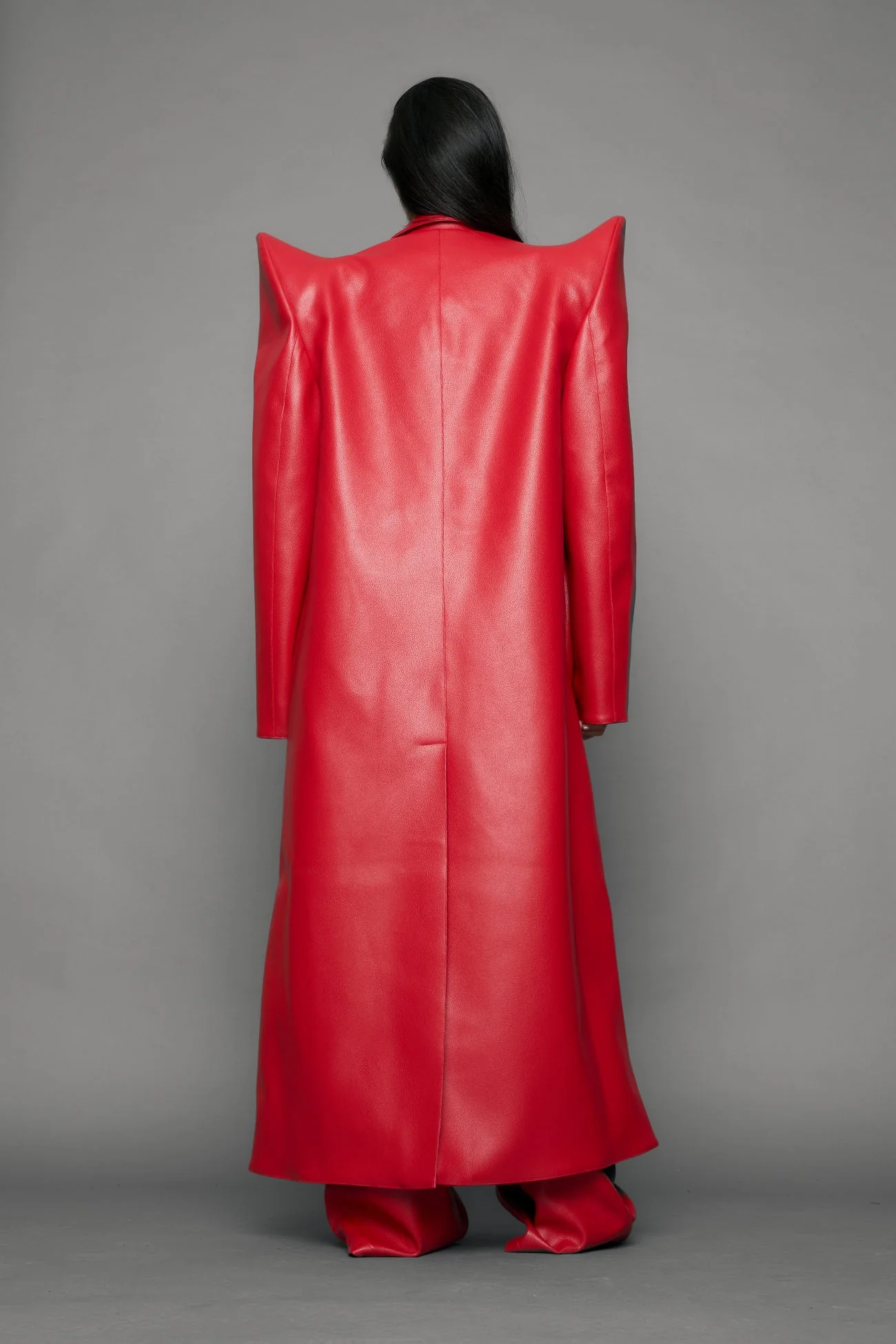 Doomsday Elongated Leather Coat - Image 14