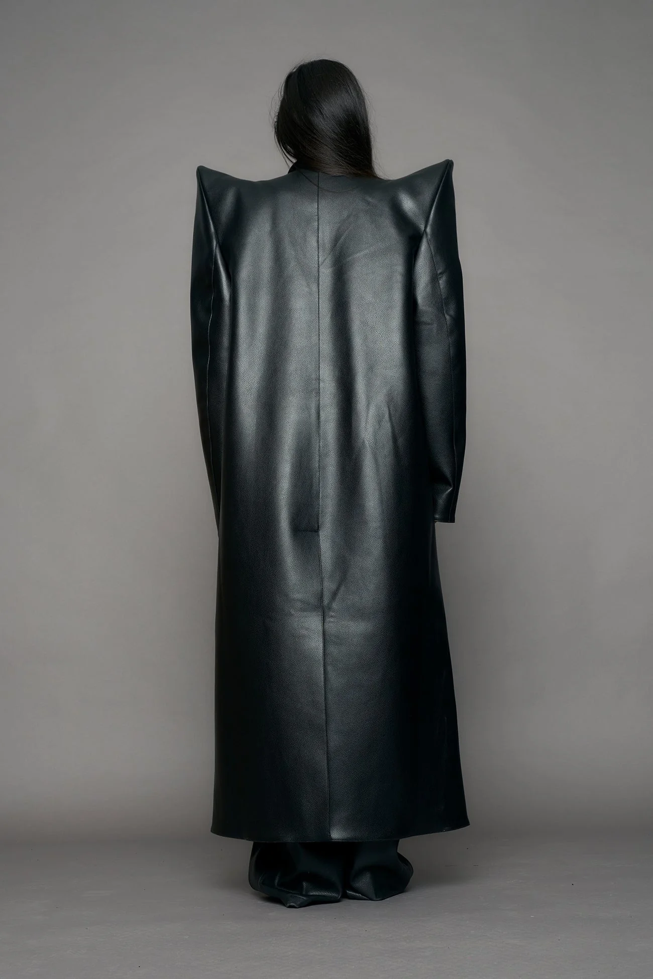 Doomsday Elongated Leather Coat - Image 7