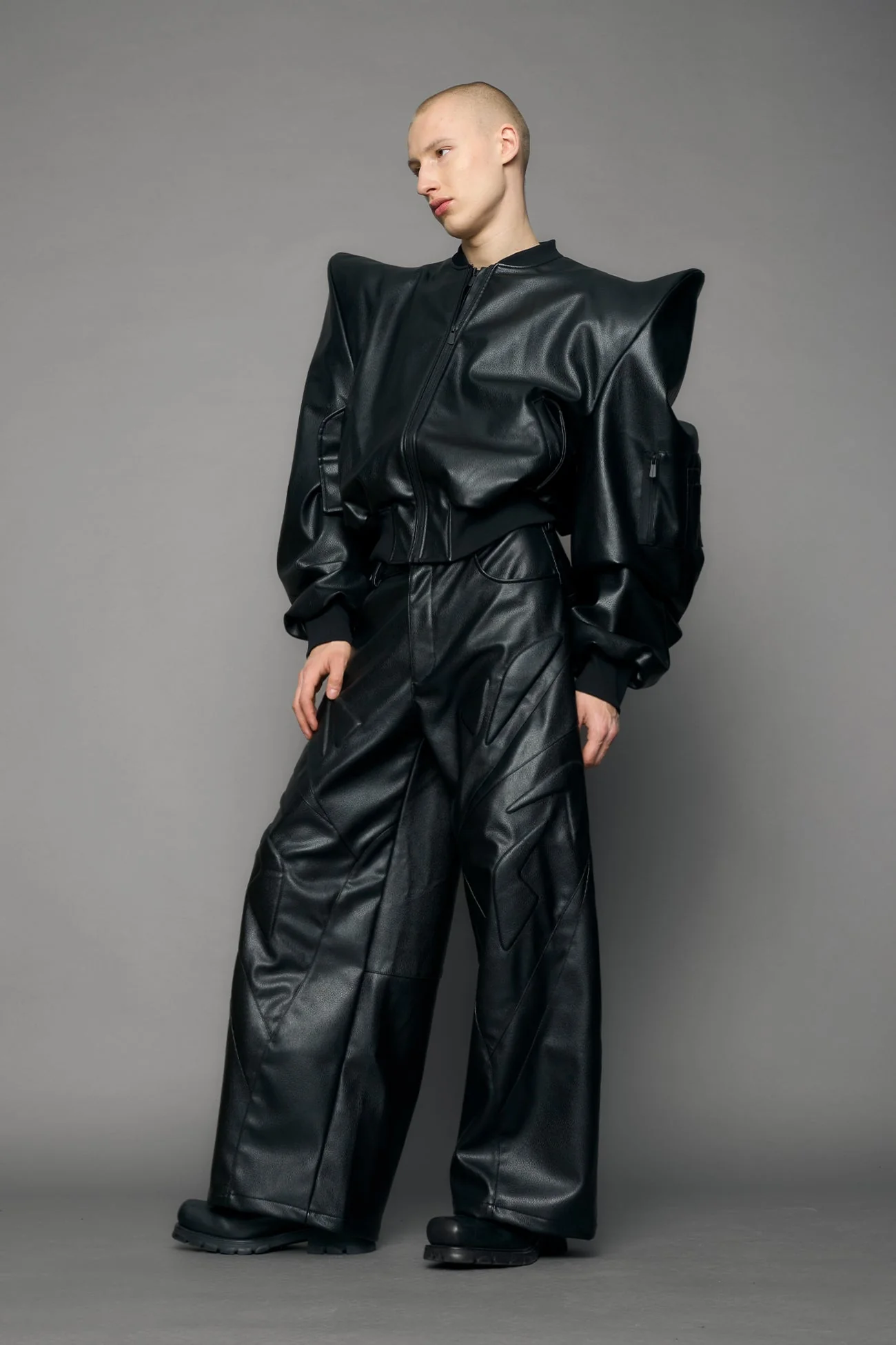 Doomsday Leather Bomber Jacket - Image 6