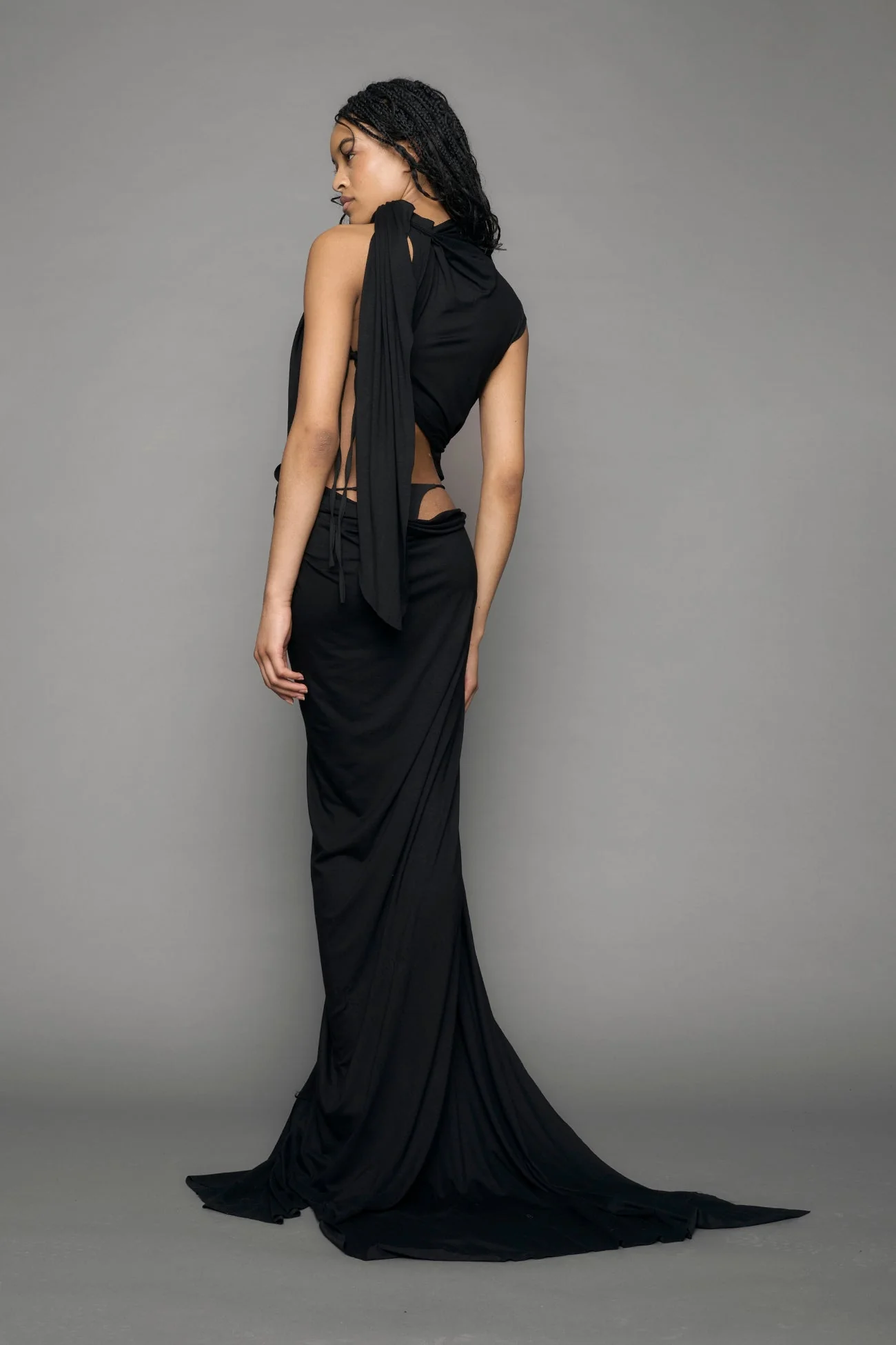 Draped Long Dress - Image 6