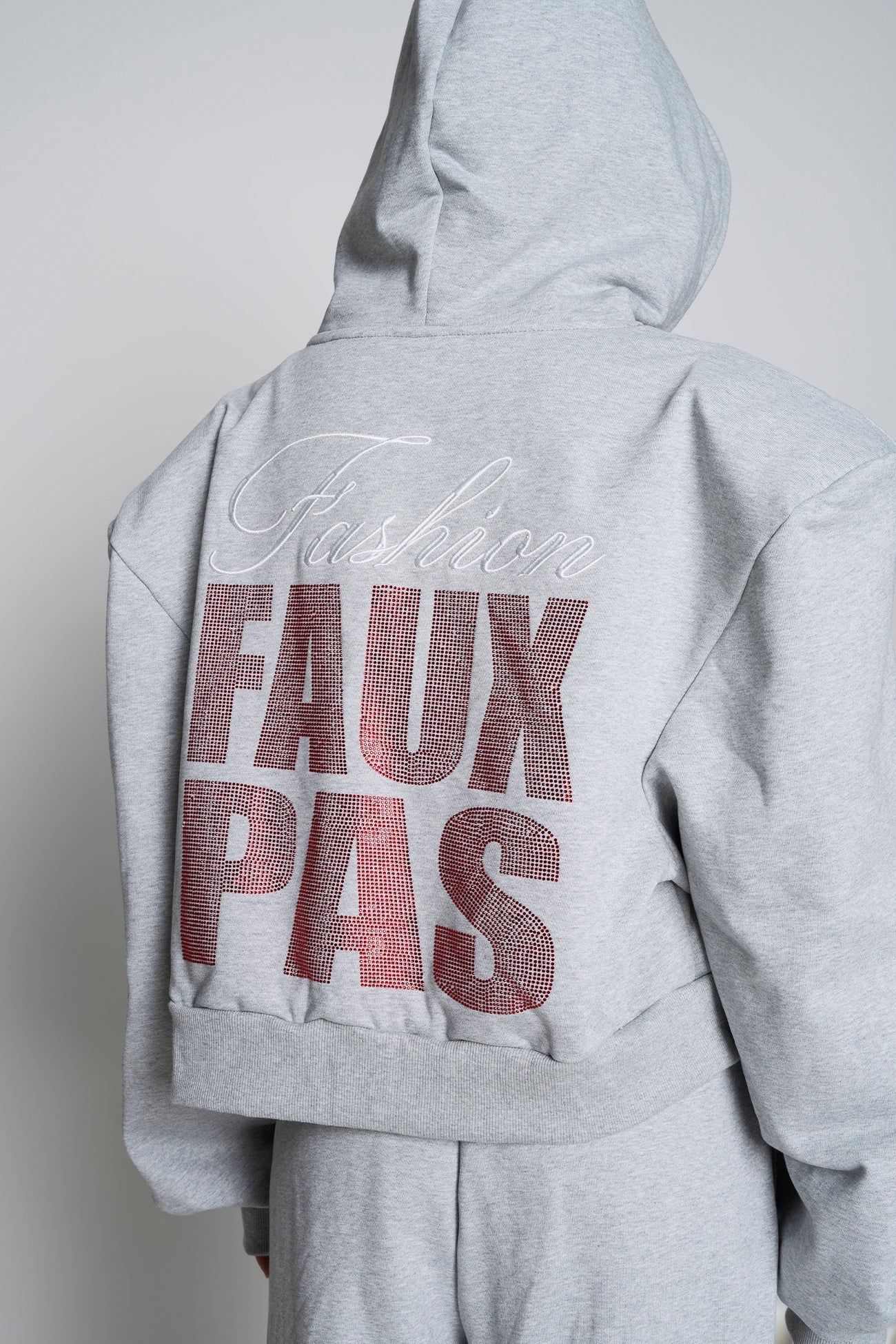 Faux Pas Crop Zip Hoodie - Image 11