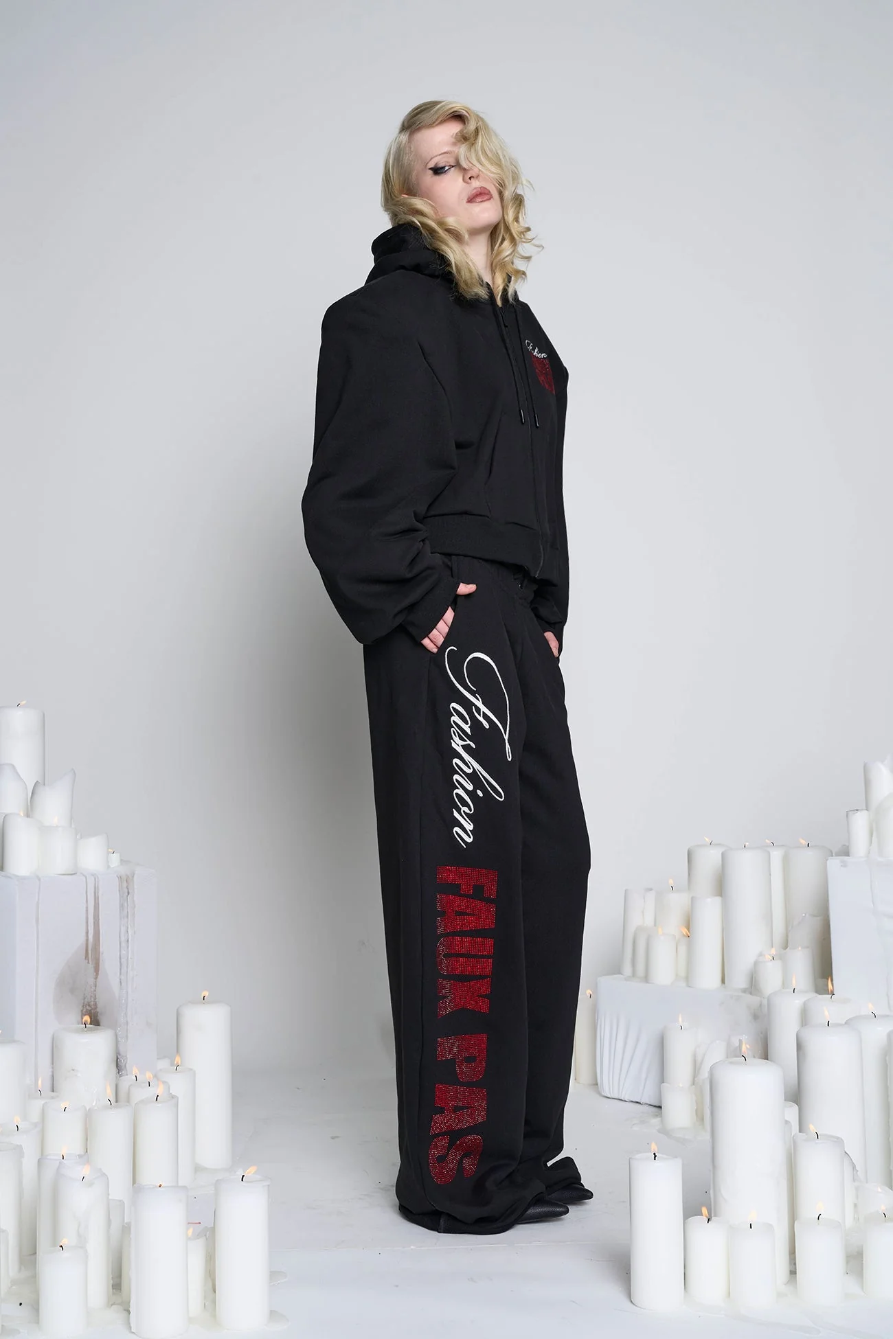 Faux Pas Crop Zip Hoodie - Image 4