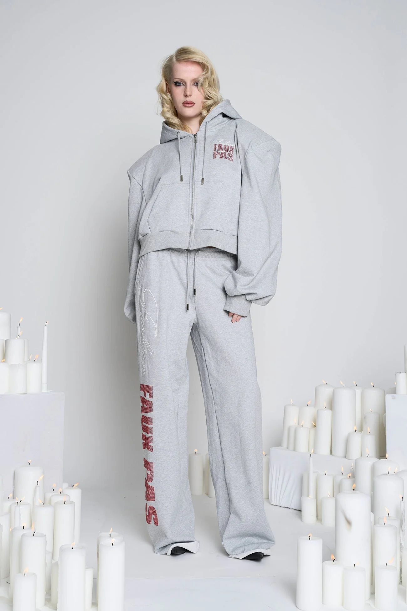 Faux Pas Crop Zip Hoodie - Image 9