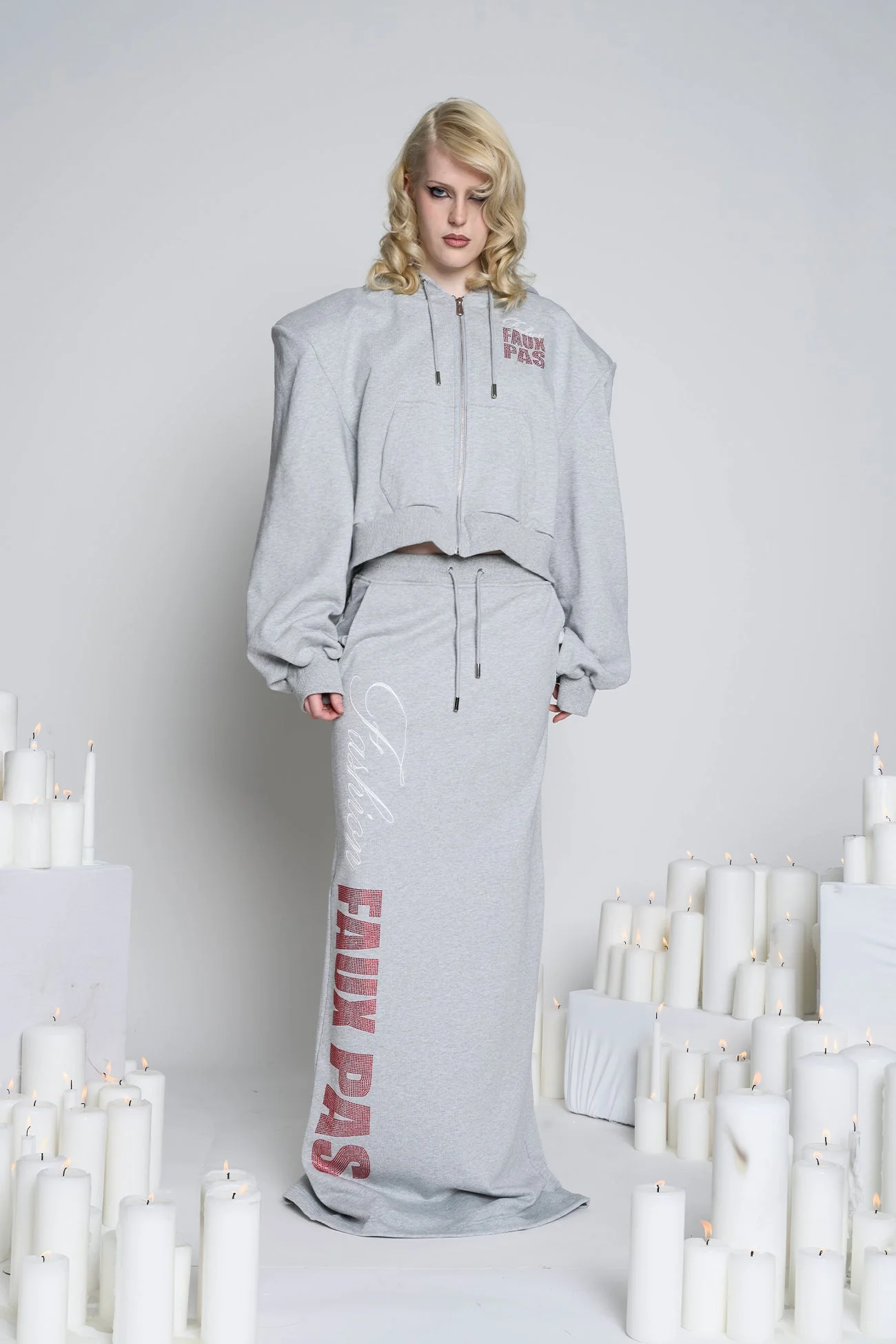Faux Pas Long Sweat Skirt - Image 14
