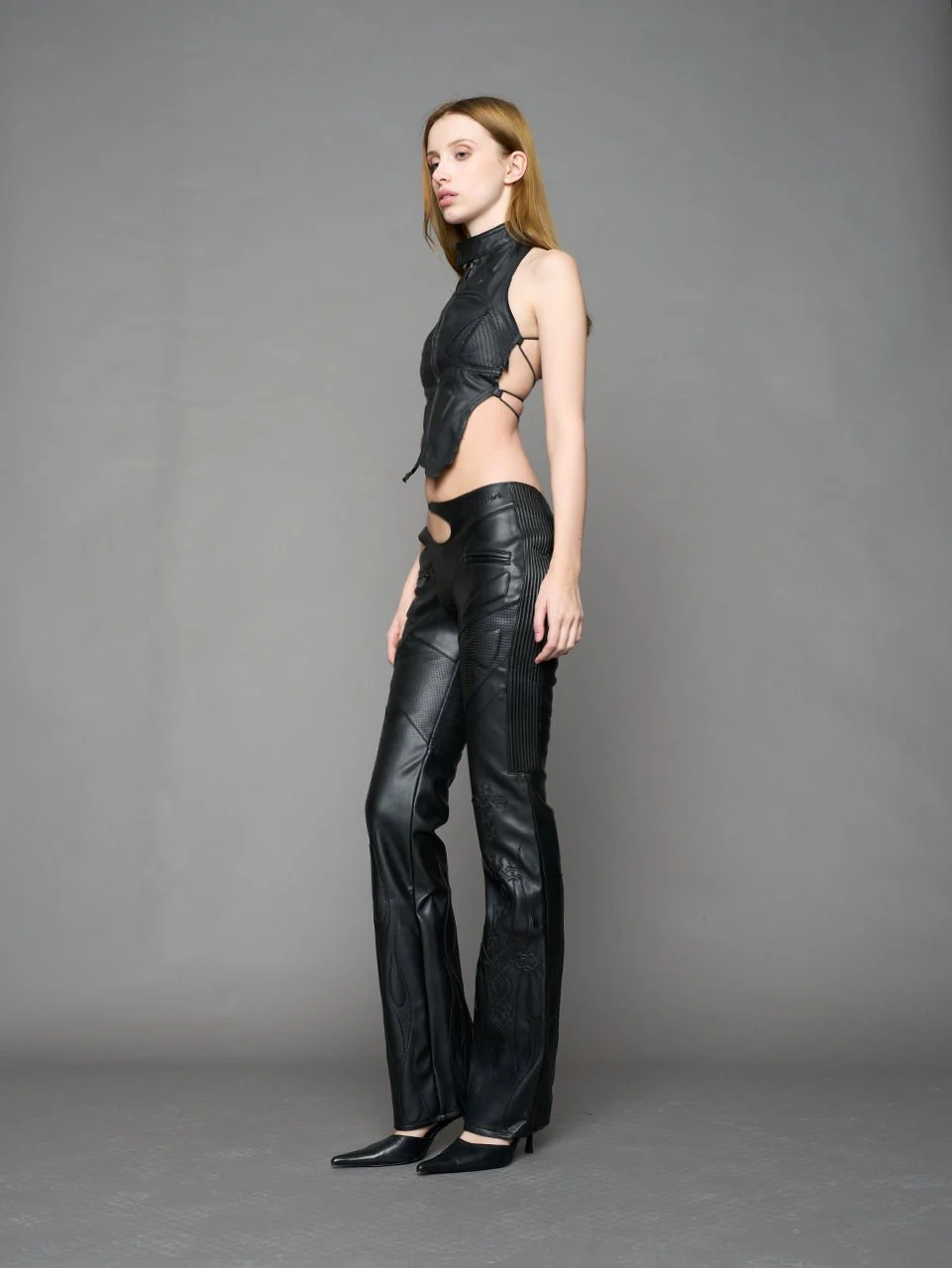 Hollywood Asymmetric Moto Trousers - Image 3