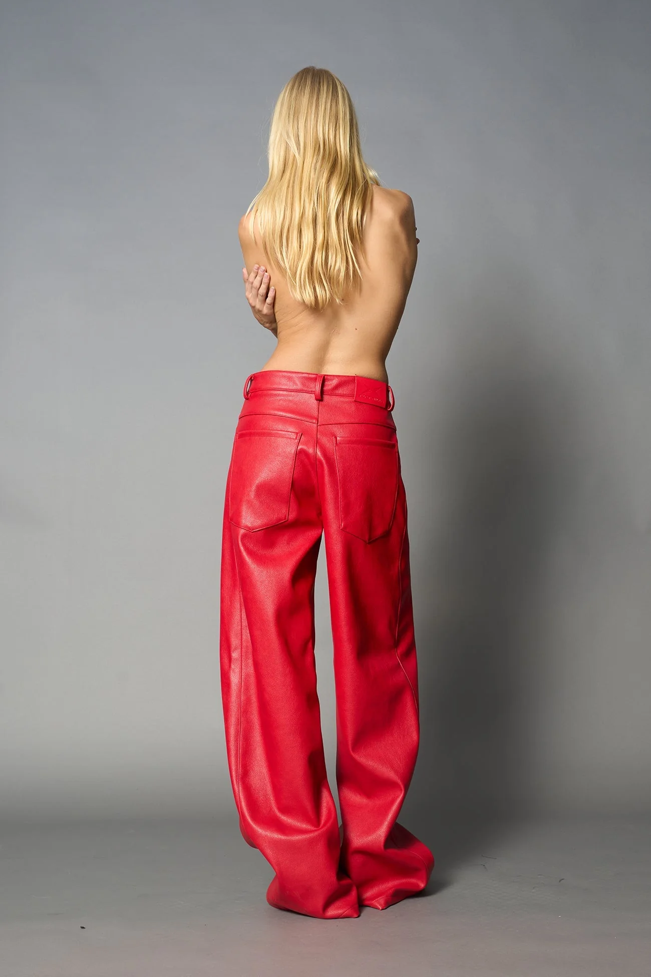 Leather Baggy Suit Trousers - Image 16