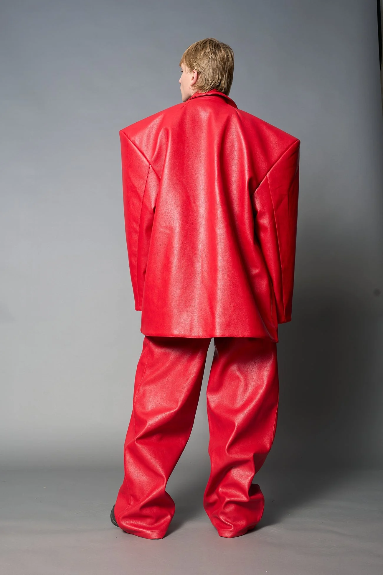 Leather Oversize Blazer - Image 17