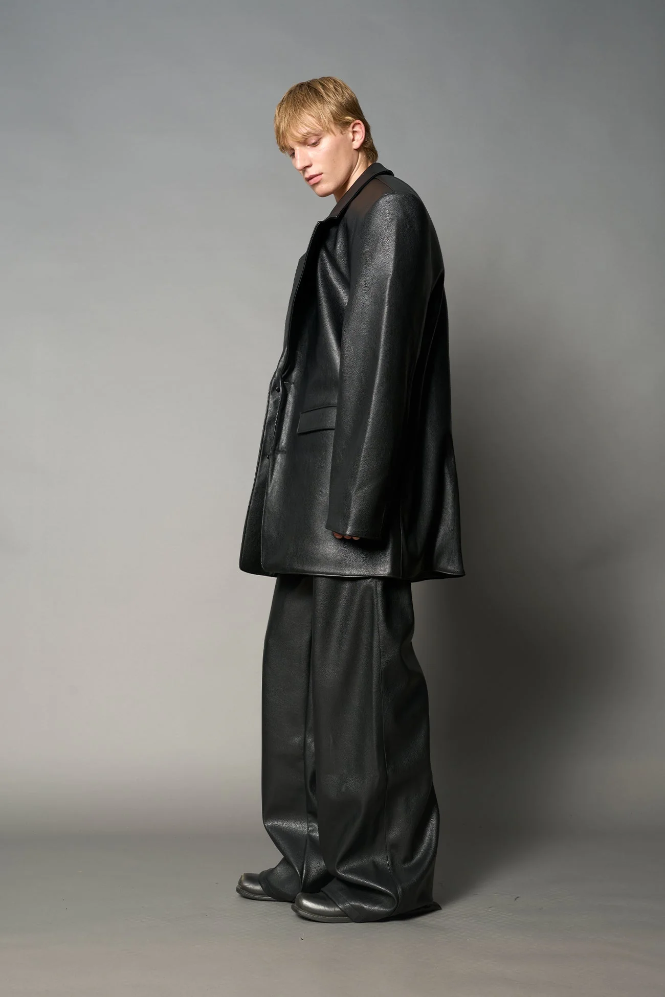 Leather Oversize Blazer - Image 7