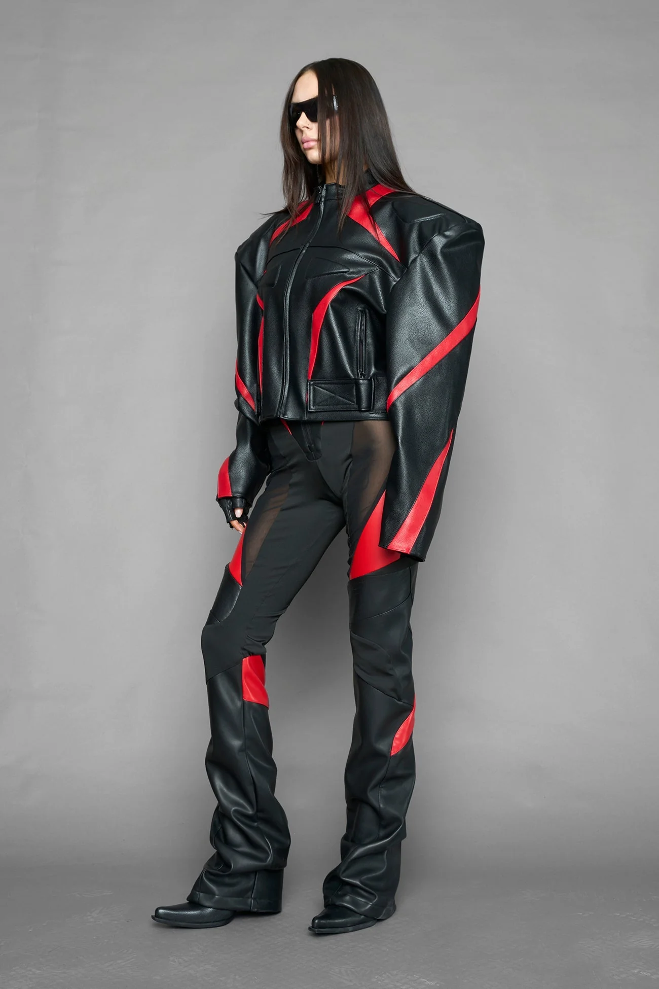 power shoulder moto jacket - Image 14